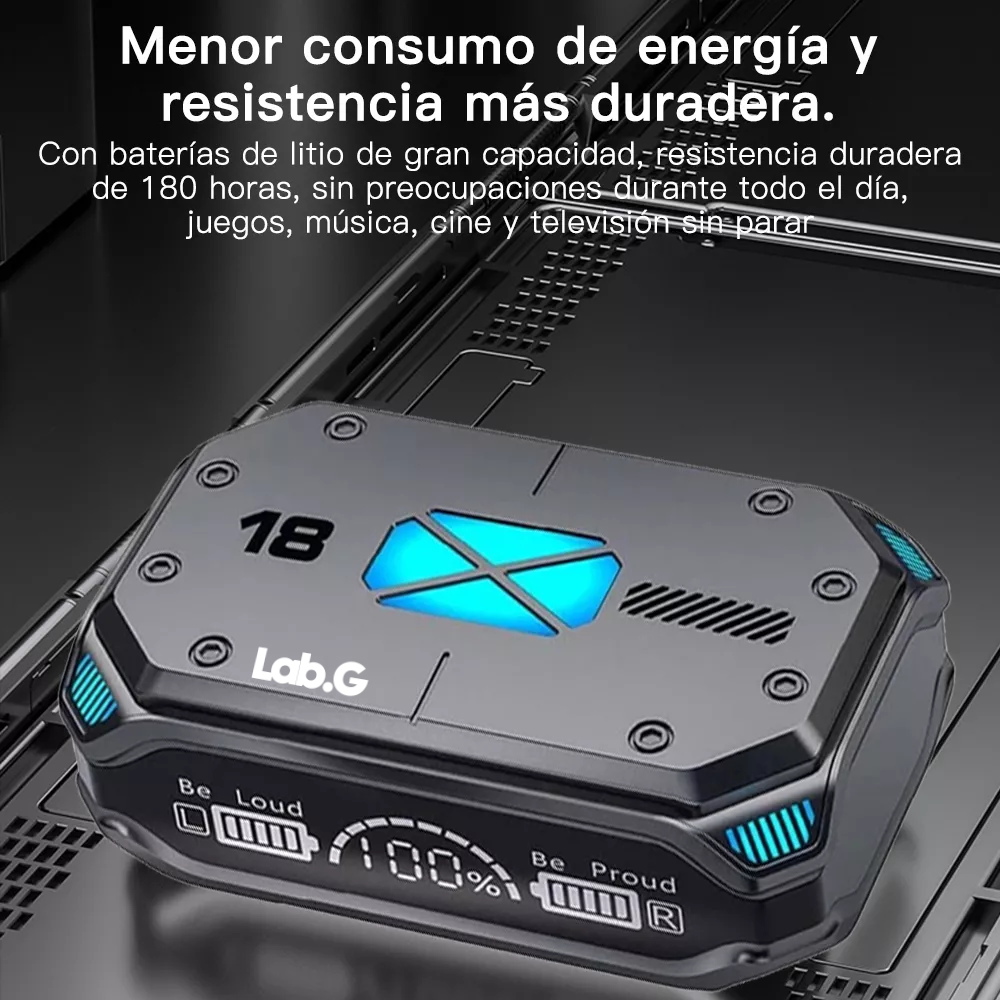Foto 4 pulgar | Audífonos Bluetooth Hd Lab.g Reducción Ruido Audicularer Inalámbricos Color Gris