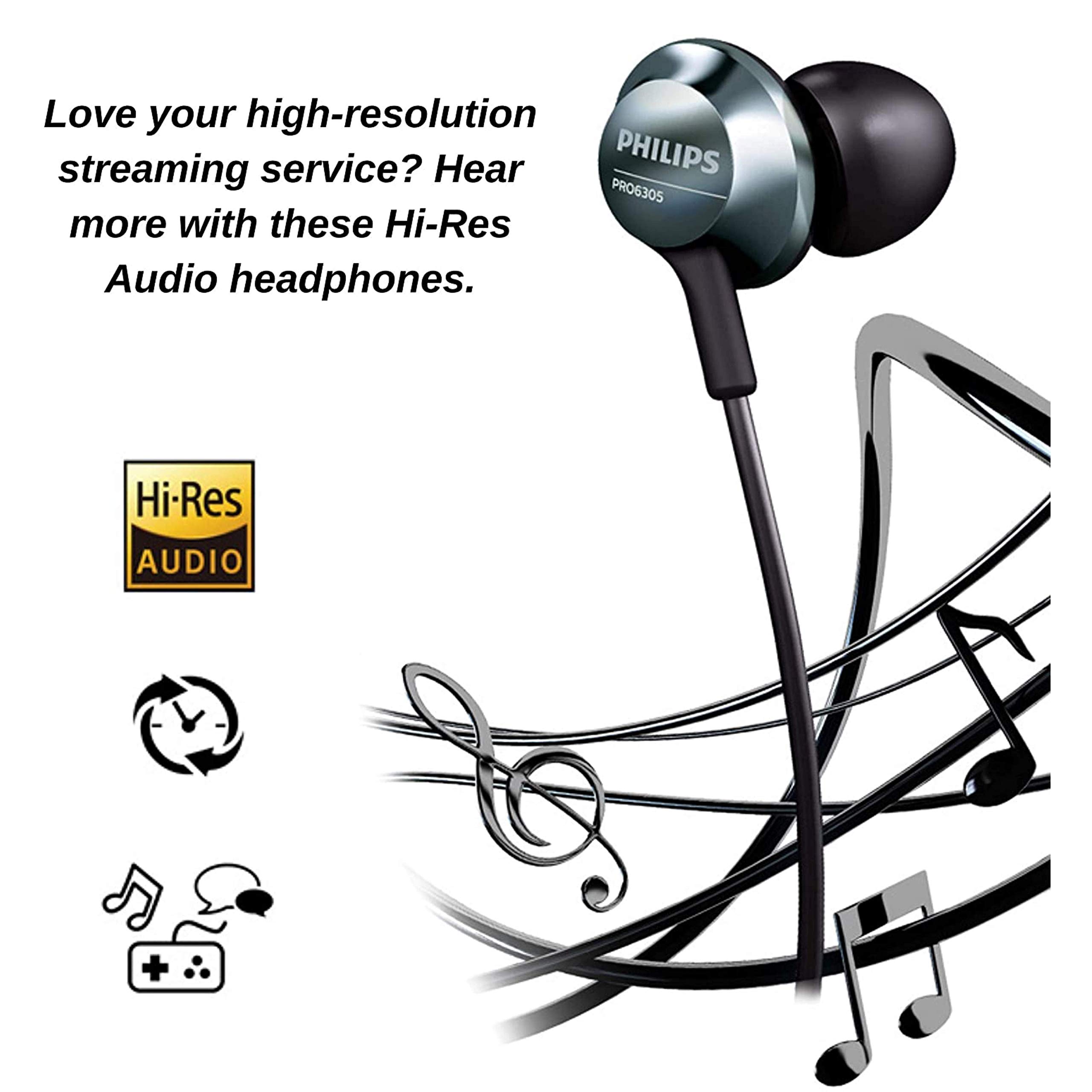 Foto 3 pulgar | Auriculares Con Cable Philips Pro Con Micrófono Y Audio De Alta Resolución - Venta Internacional.