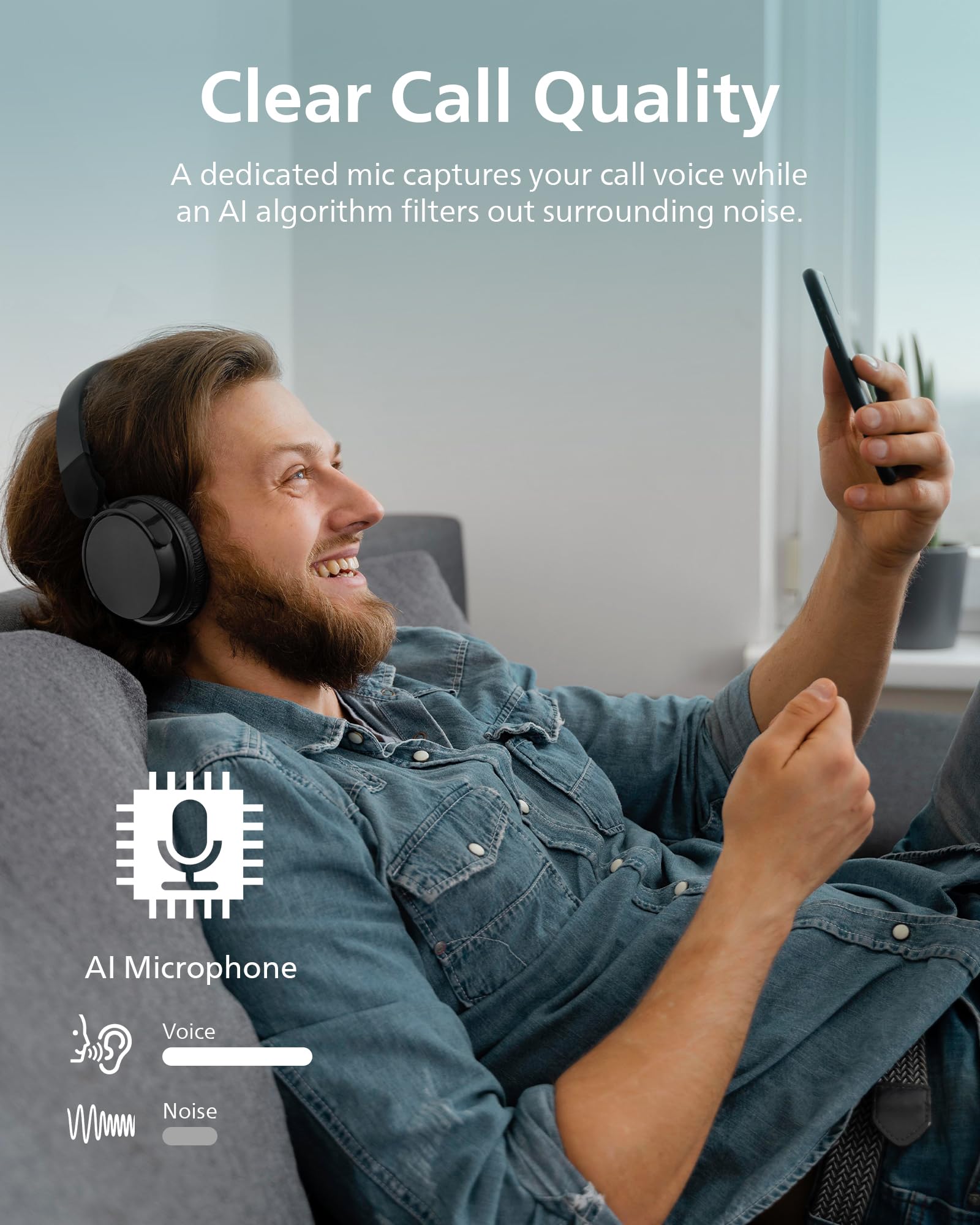 Foto 4 pulgar | Auriculares Inalámbricos Philips H3209 On-ear Bluetooth 5.3 Negros - Venta Internacional.
