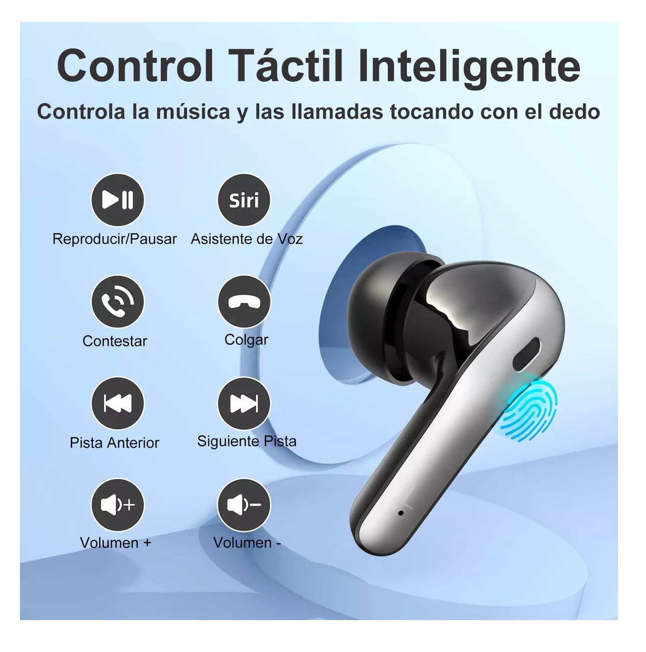 Foto 5 pulgar | Auriculares Inalámbricos Manos Libres 60 Horas, Negro