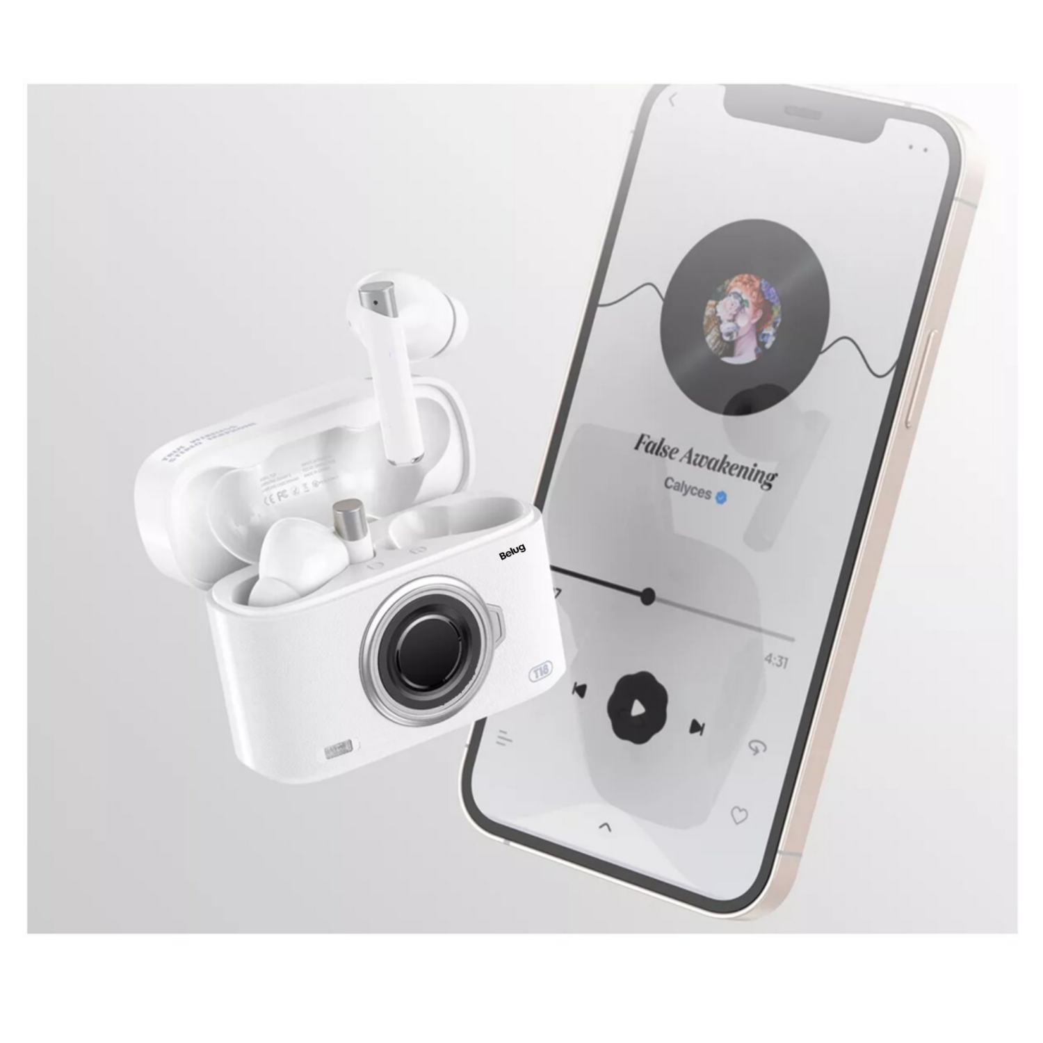 Foto 2 | Audífonos Belugt18 In-ear Gamer Buds Bt 5.3 Inalámbricos Blanco
