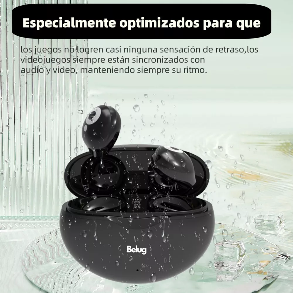 Foto 6 pulgar | Audífonos Invisibles Verdaderamente Inalámbricos Con Bt 5.3 Belug,  Negro