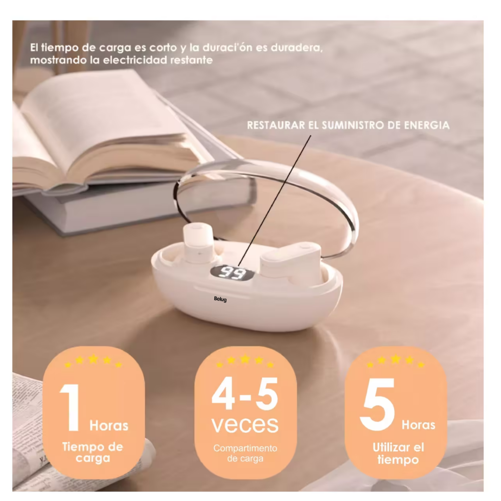 Foto 3 pulgar | Auriculares Inalámbricos Bluetooth Belug, Beige