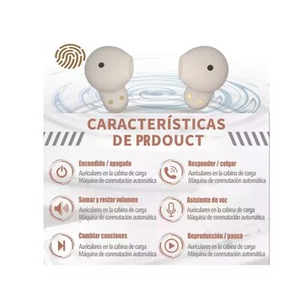 Foto 3 | Auriculares Inalámbricos Bluetooth Belug, Beige