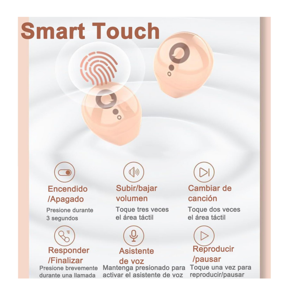 Foto 6 pulgar | Audífonos Invisibles Verdaderamente Inalámbricos Con Bt 5.3 Belug,  Beige