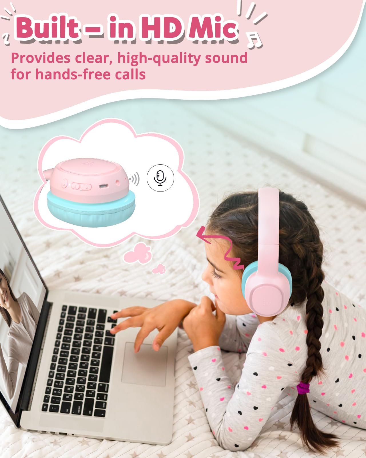Foto 6 pulgar | Auriculares Bluetooth Tronsmart Kh02 Para Niños Con Límite De Volumen - Venta Internacional.