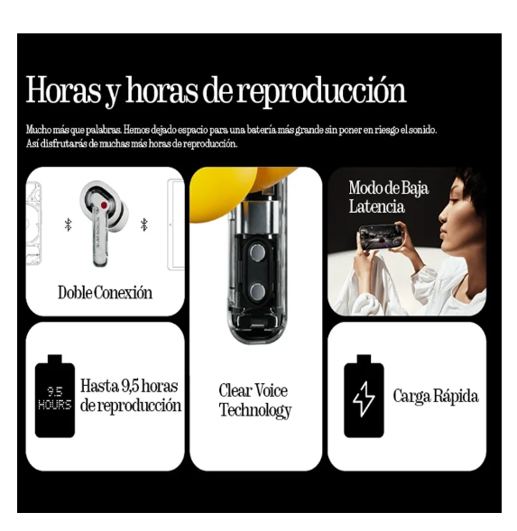 Foto 6 pulgar | Auriculares Nothing Ear (a) Black Versión Gl Con Anc