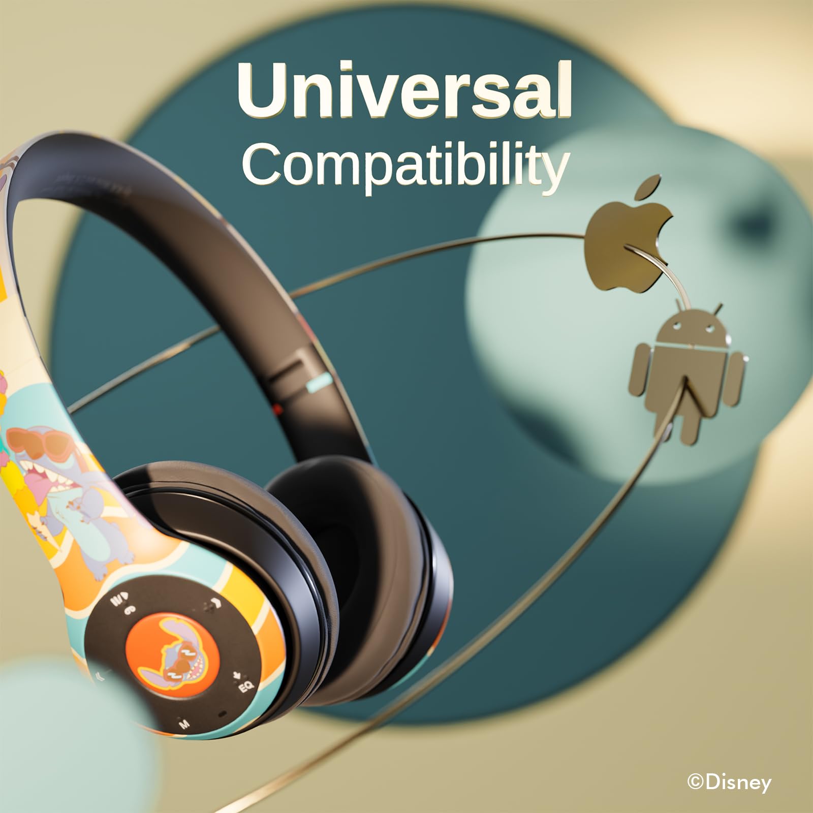 Foto 5 pulgar | Auriculares Supraaurales Bluetooth Ijoy Disney Stitch Beach Day - Venta Internacional.