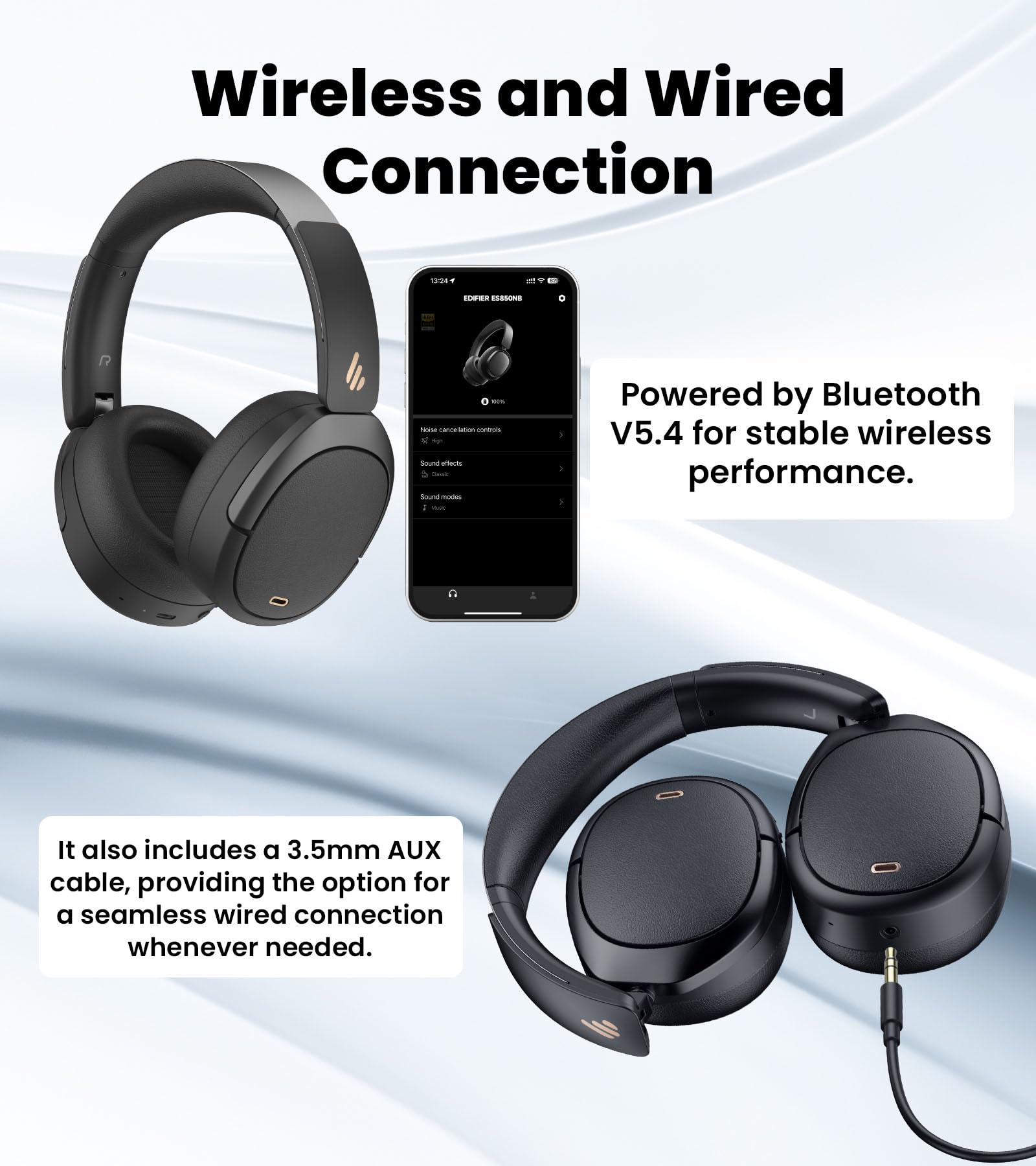 Foto 8 pulgar | Auriculares Edifier W80 Para Colocar Sobre Las Orejas Con Cancelación Activa De Ruido - Venta Internacional.