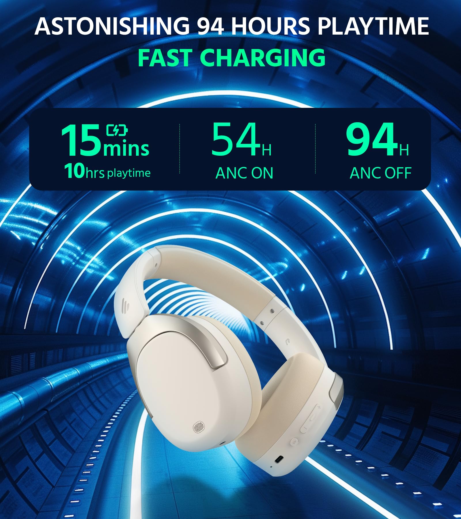 Foto 6 pulgar | Auriculares Supraaurales Inalámbricos Edifier W830nb Con Anc - Ivory - Venta Internacional.