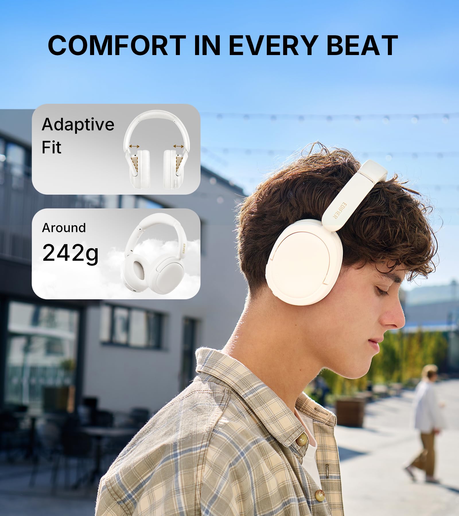Foto 8 pulgar | Auriculares Supraaurales Inalámbricos Edifier W800bt Se Blancos - Venta Internacional.