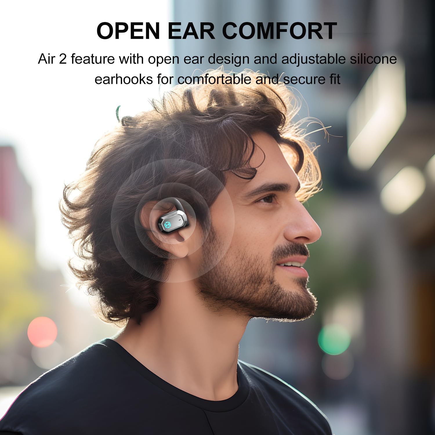 Foto 3 pulgar | Auriculares Inalámbricos Edifier Air 2 Open Ear Con Orejeras Negros - Venta Internacional.