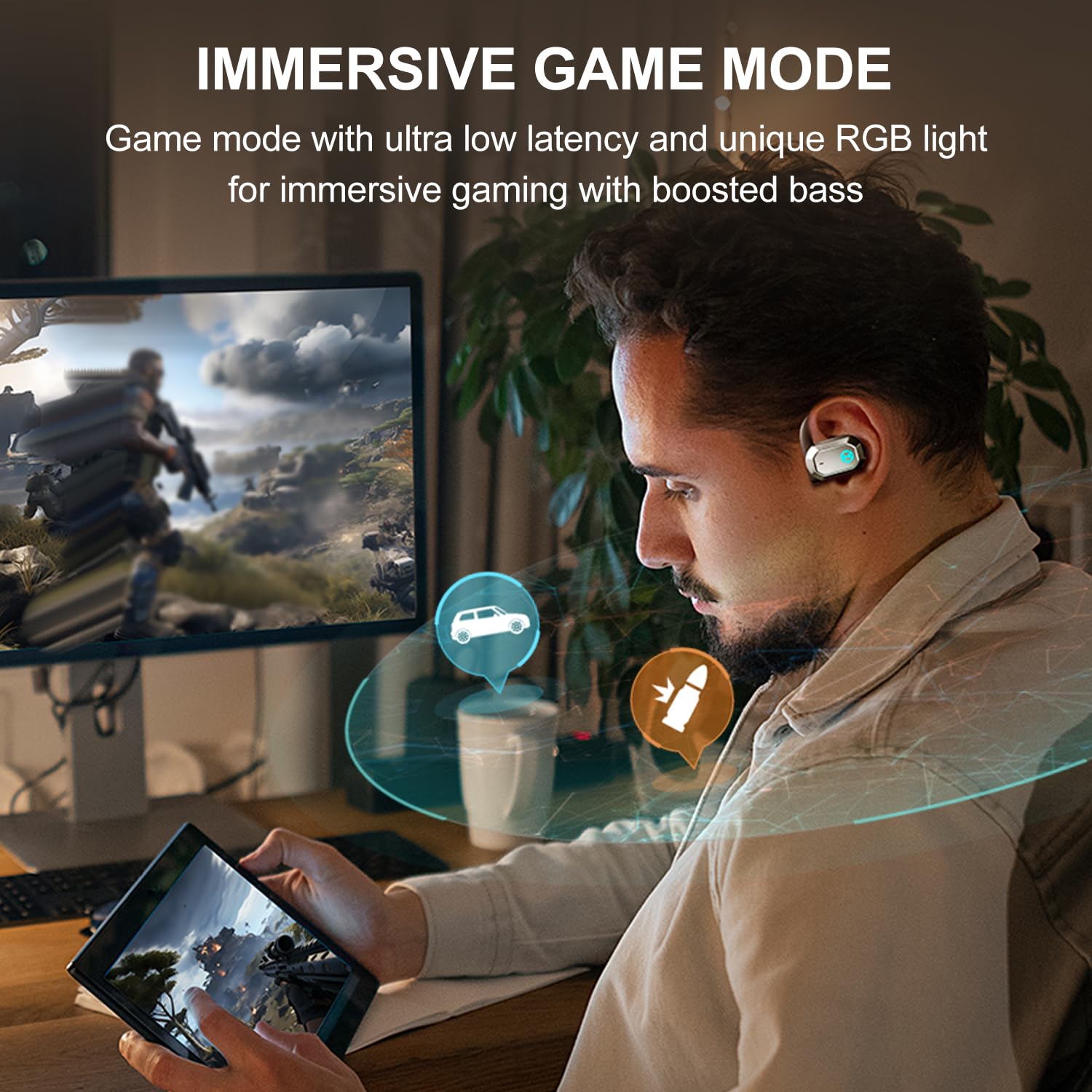 Foto 6 | Auriculares Inalámbricos Edifier Air 2 Open Ear Con Orejeras Negros - Venta Internacional.