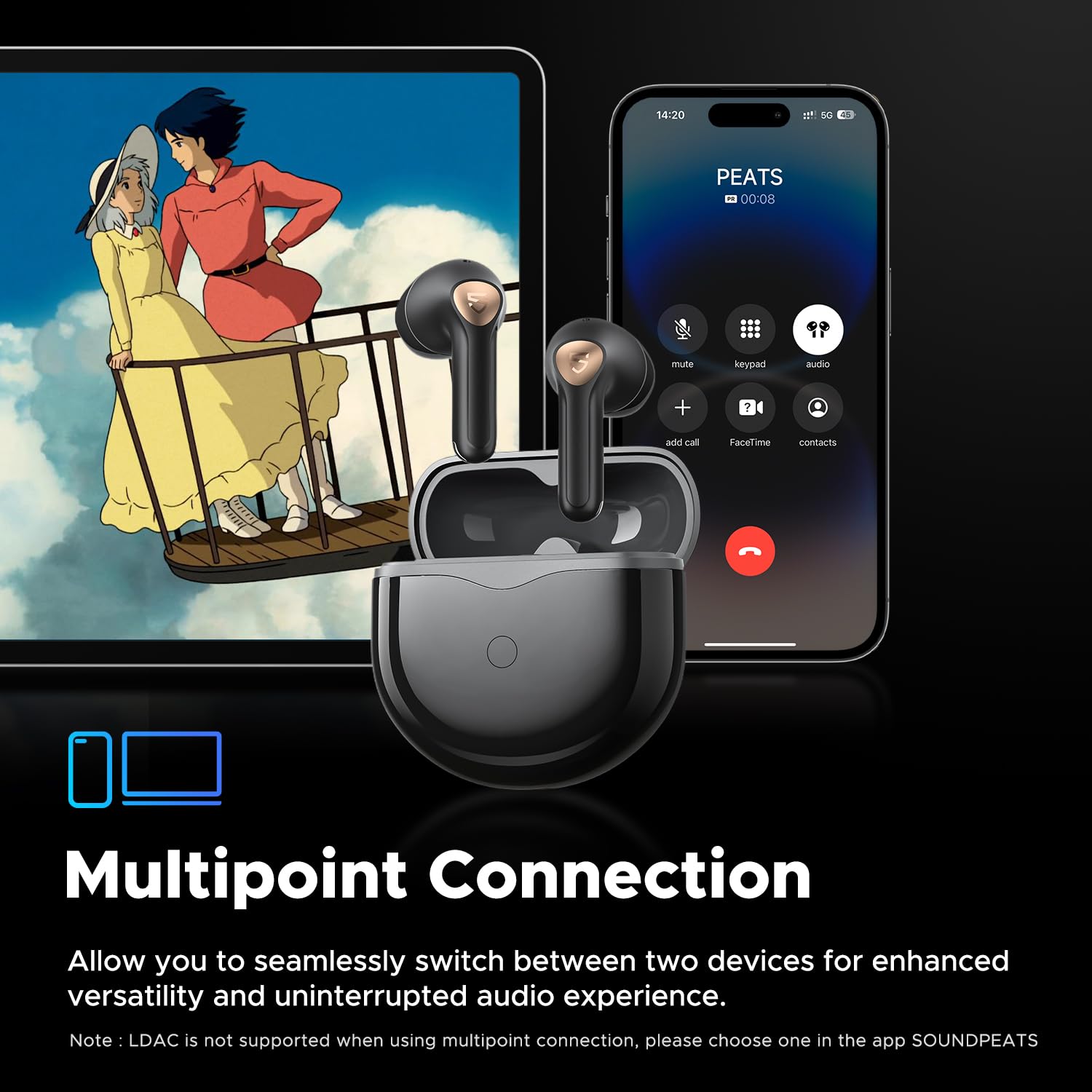 Foto 8 pulgar | Auriculares Inalámbricos Soundpeats Air4 Lite Bluetooth 5.3 Ipx4 - Venta Internacional.