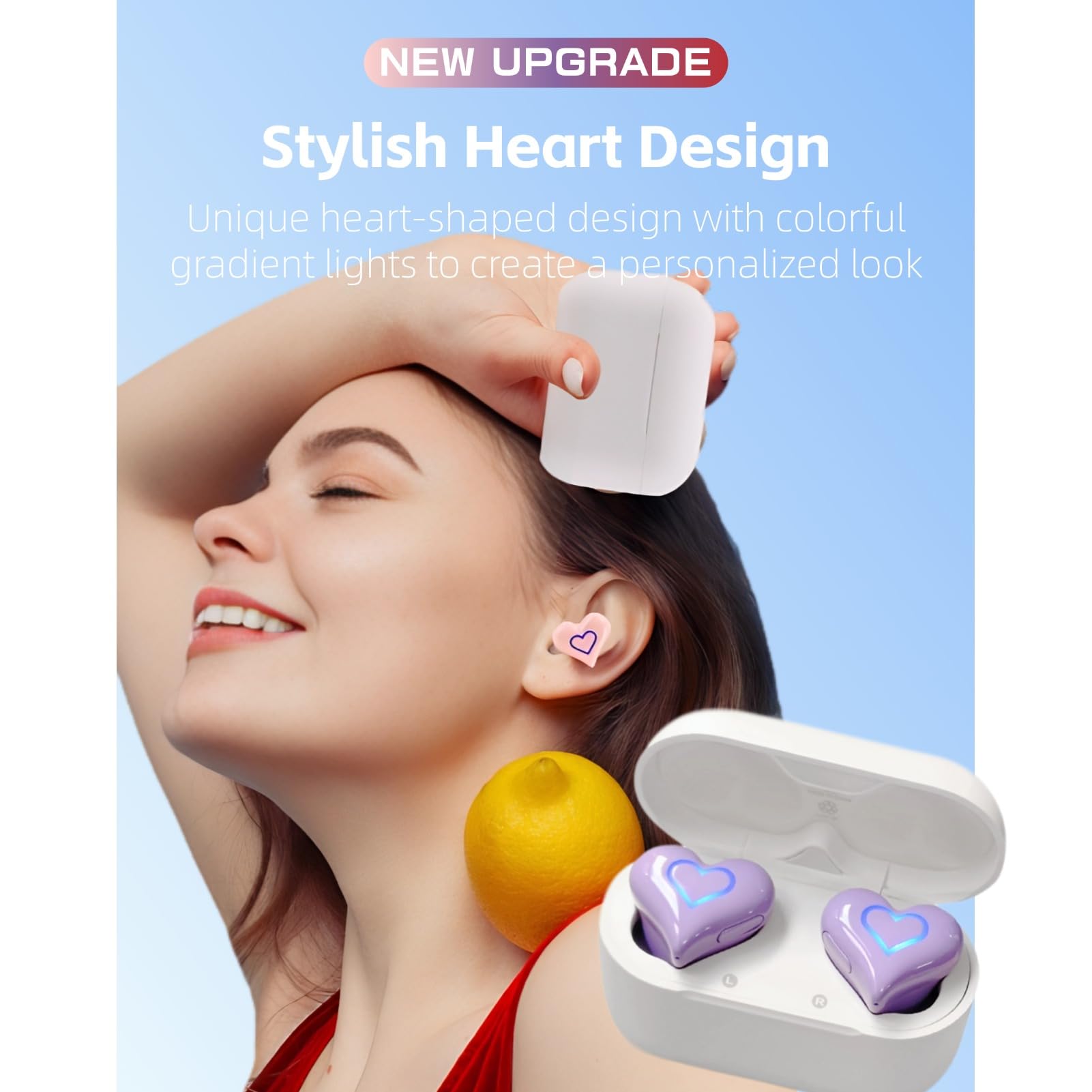 Foto 5 pulgar | Auriculares En Forma De Corazón Yoidesu Mejorados Con Light Bt5.3 - Venta Internacional.