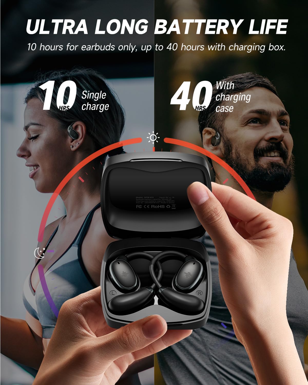 Foto 6 pulgar | Auriculares Abiertos Donner Dobuds Open Bluetooth 5.3 Negros - Venta Internacional.