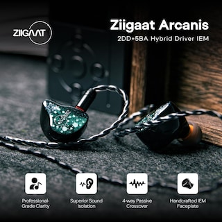 Foto 2 | Monitor Auditivo Linsoul Ziigaat Arcanis 2dd+5ba Hybrid Iem Wired - Venta Internacional.