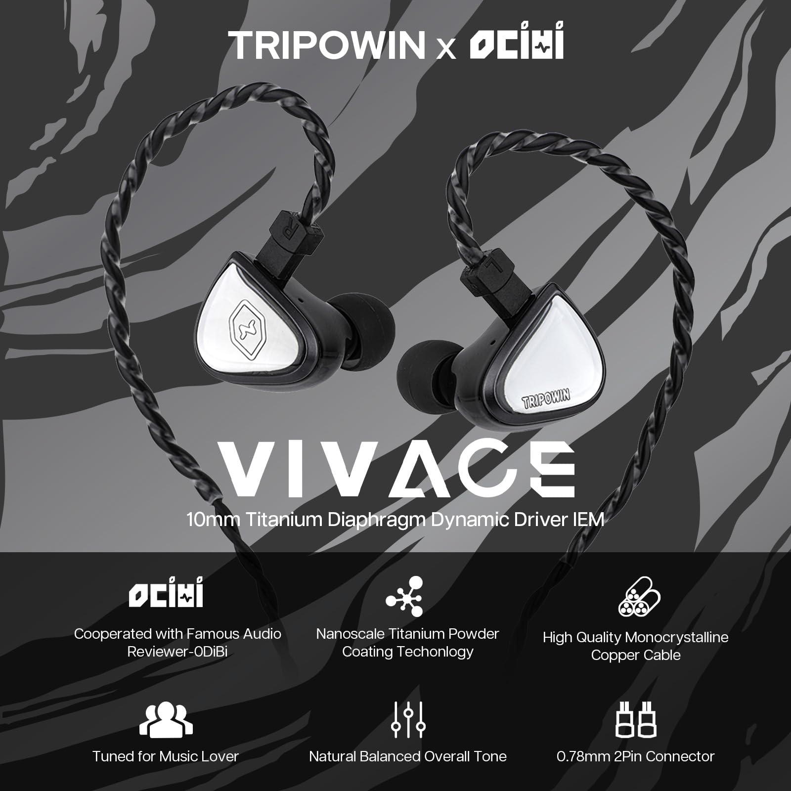 Foto 2 | Monitor Intraural Linsoul Tripowin X 10dibi Vivace Driver 10mm - Venta Internacional.