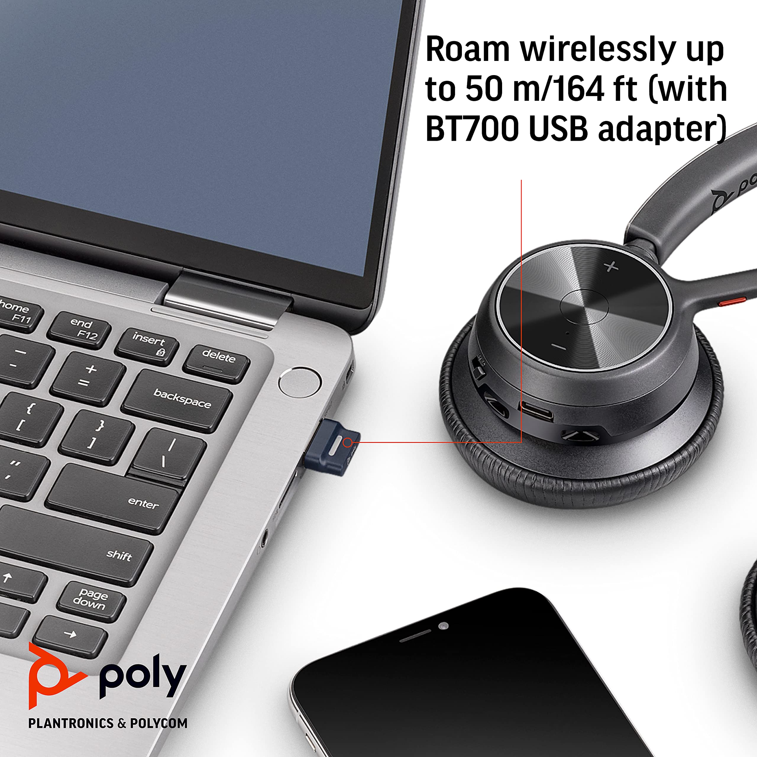 Foto 4 pulgar | Auriculares Inalámbricos Poly Voyager 4320 Uc Con Micrófono Boom Bluetooth - Venta Internacional.
