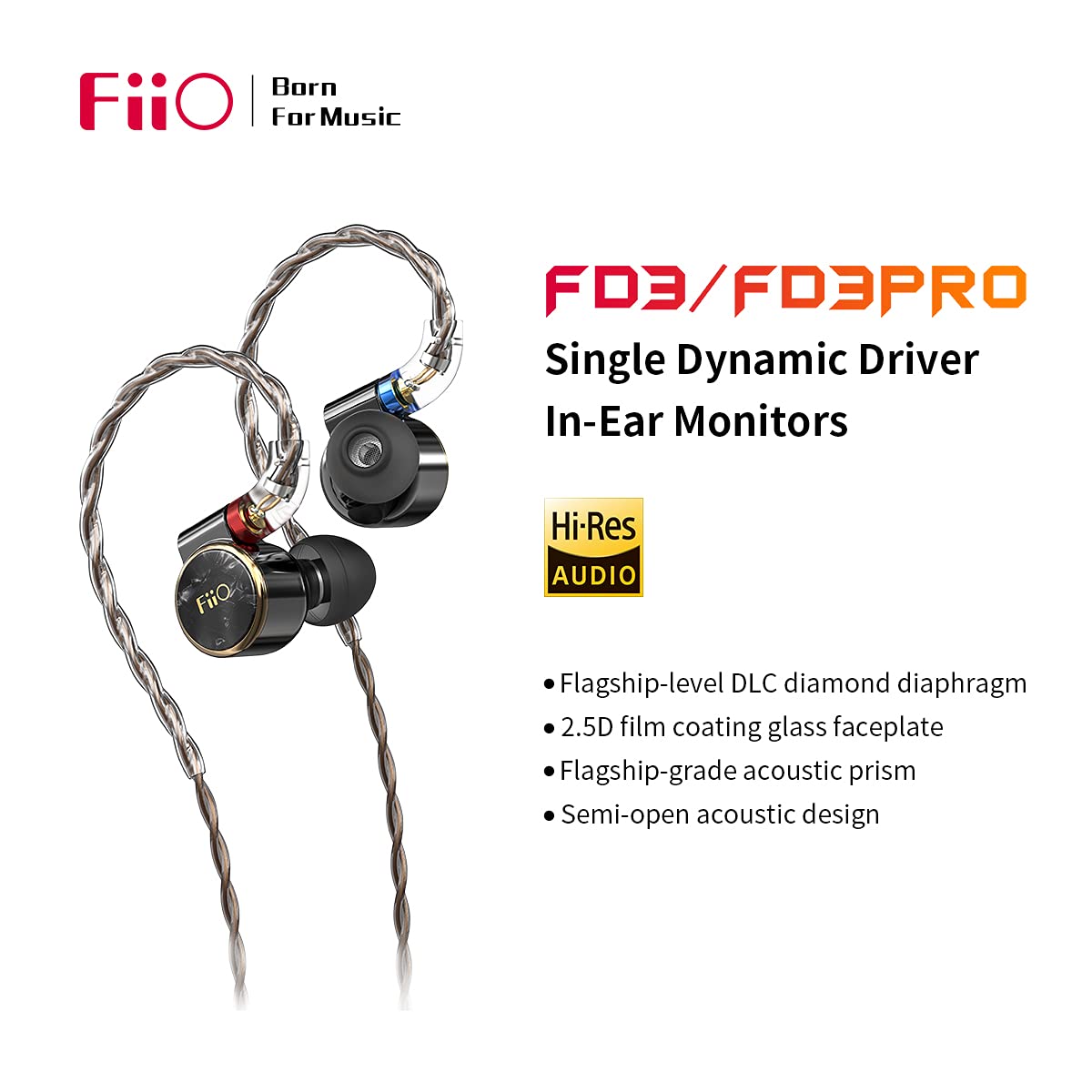 Foto 4 pulgar | Auriculares Fiio Fd3 Pro In-ear 1dd Deep Bass Mmcx Dlc Negros - Venta Internacional.