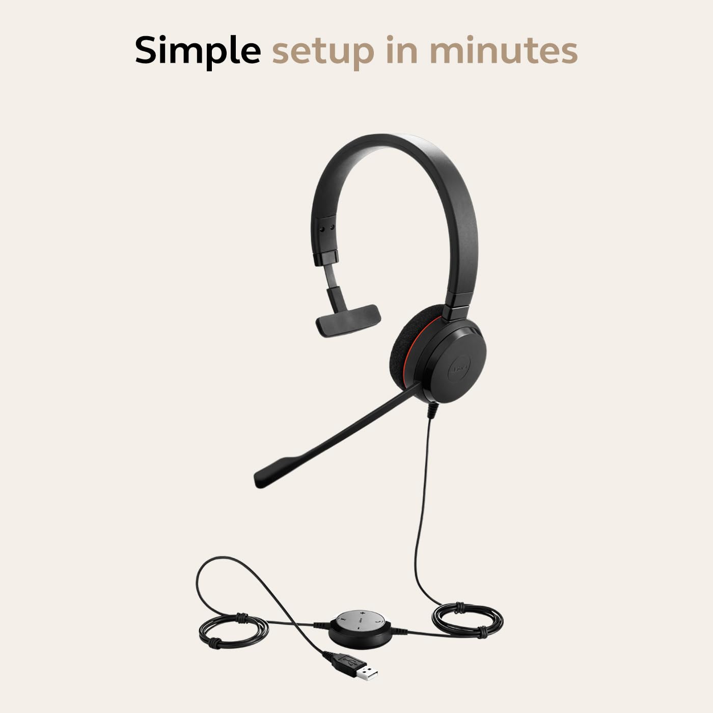 Foto 5 pulgar | Auriculares Jabra Evolve 20 Ms Mono Usb Con Unidad De Control De Llamadas - Venta Internacional.