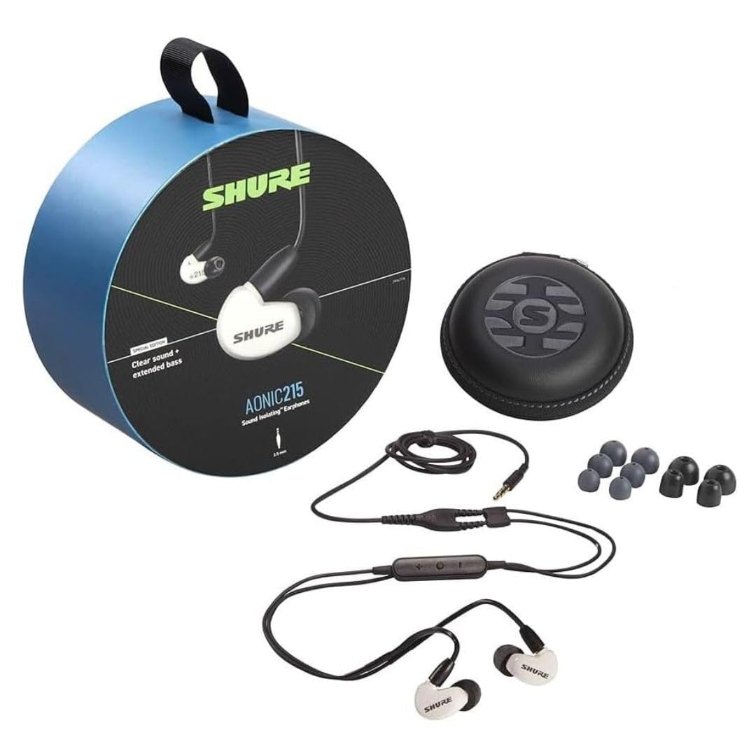 Foto 4 pulgar | Auriculares Aislantes De Sonido Con Cable Shure Aonic 215 - Blancos - Venta Internacional.