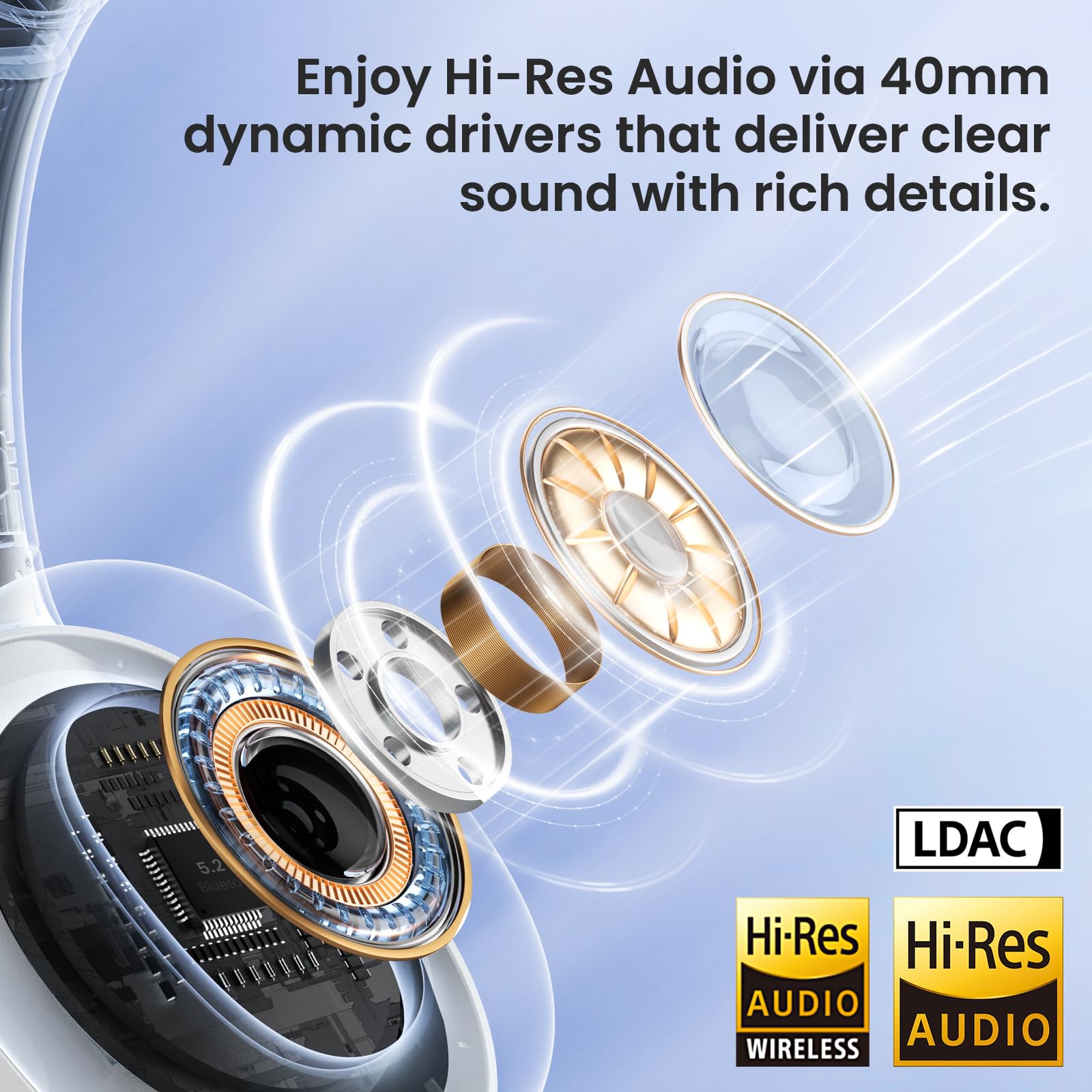 Foto 5 pulgar | Auriculares Haylou S35 Hybrid Con Cancelación Activa De Ruido Bluetooth - Venta Internacional.