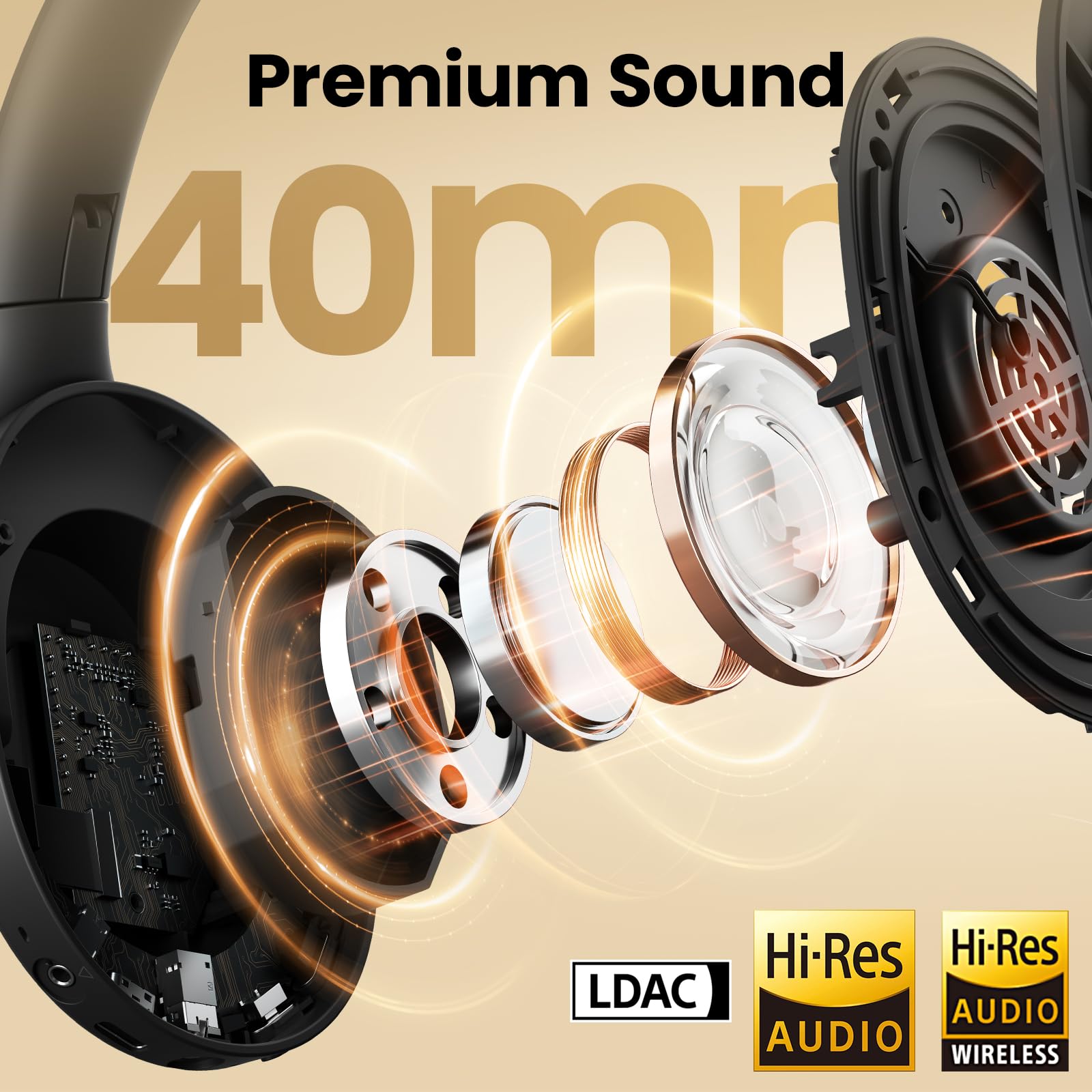 Foto 4 | Auriculares Haylou S30 Hybrid Anc Para Colocar Sobre Las Orejas Bluetooth 5.4 - Venta Internacional.