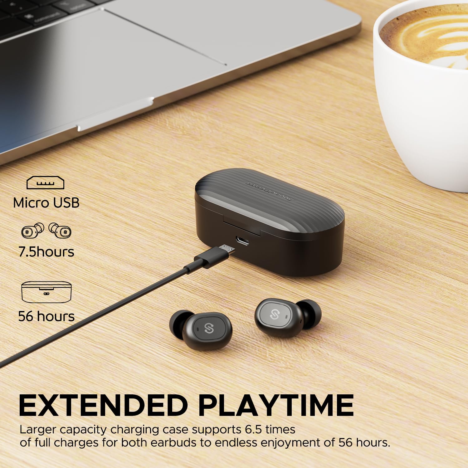 Foto 4 pulgar | Auriculares Inalámbricos Soundpeats Con Bluetooth 5.3, 56 Horas De Reproducción - Venta Internacional.
