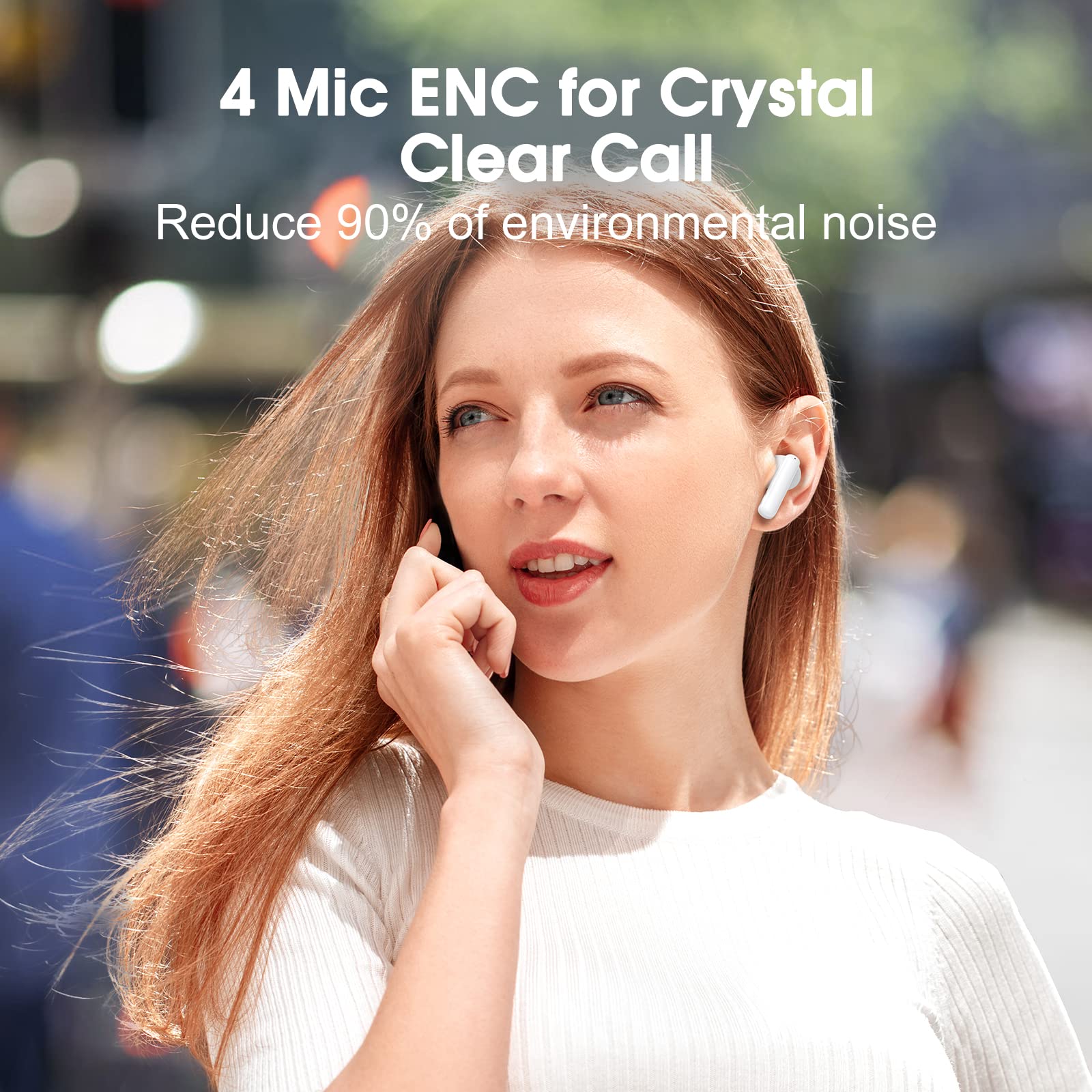 Foto 4 | Auriculares Inalámbricos Qcy T13 Anc Bluetooth 5.3 30h Playtime Blancos - Venta Internacional.
