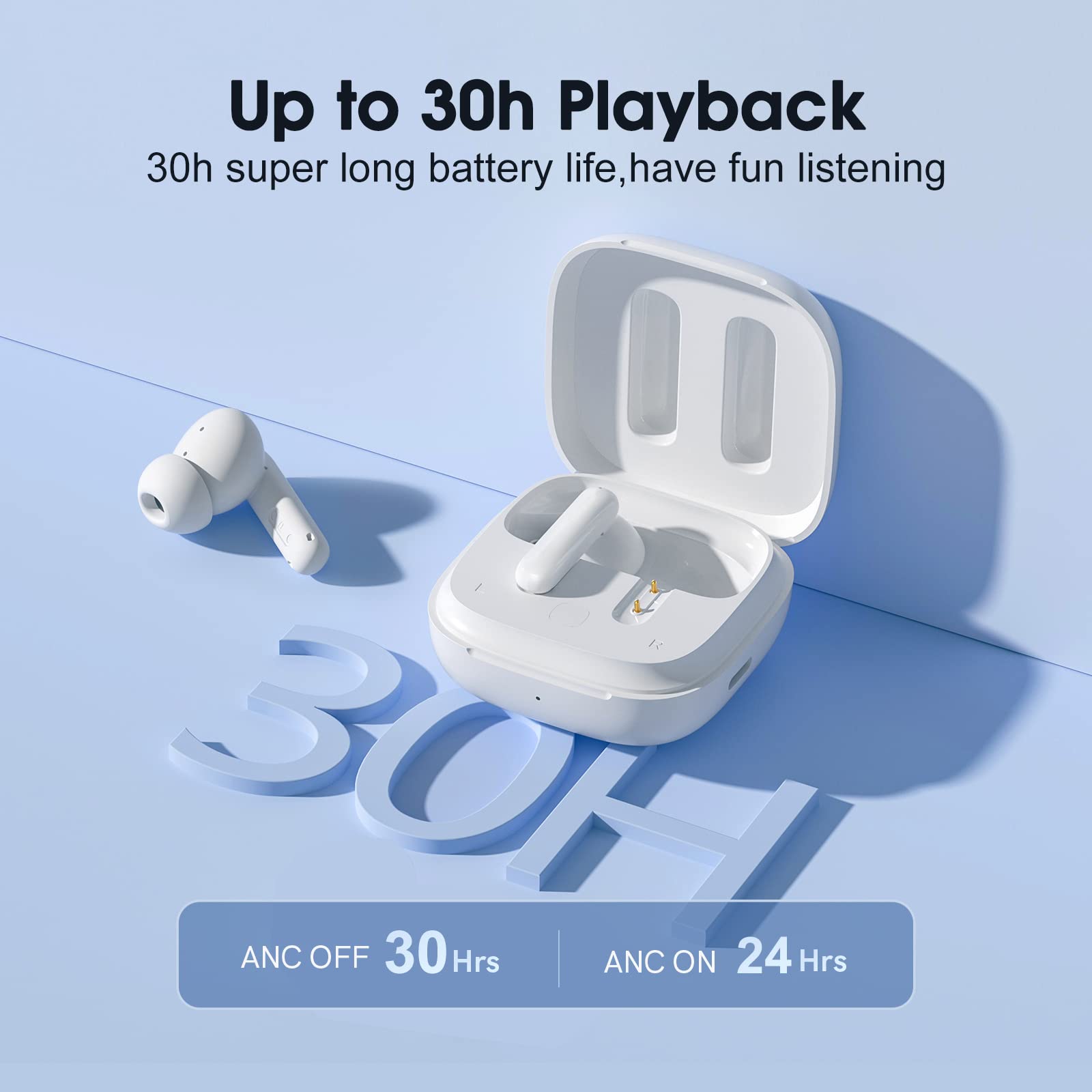 Foto 7 pulgar | Auriculares Inalámbricos Qcy T13 Anc Bluetooth 5.3 30h Playtime Blancos - Venta Internacional.