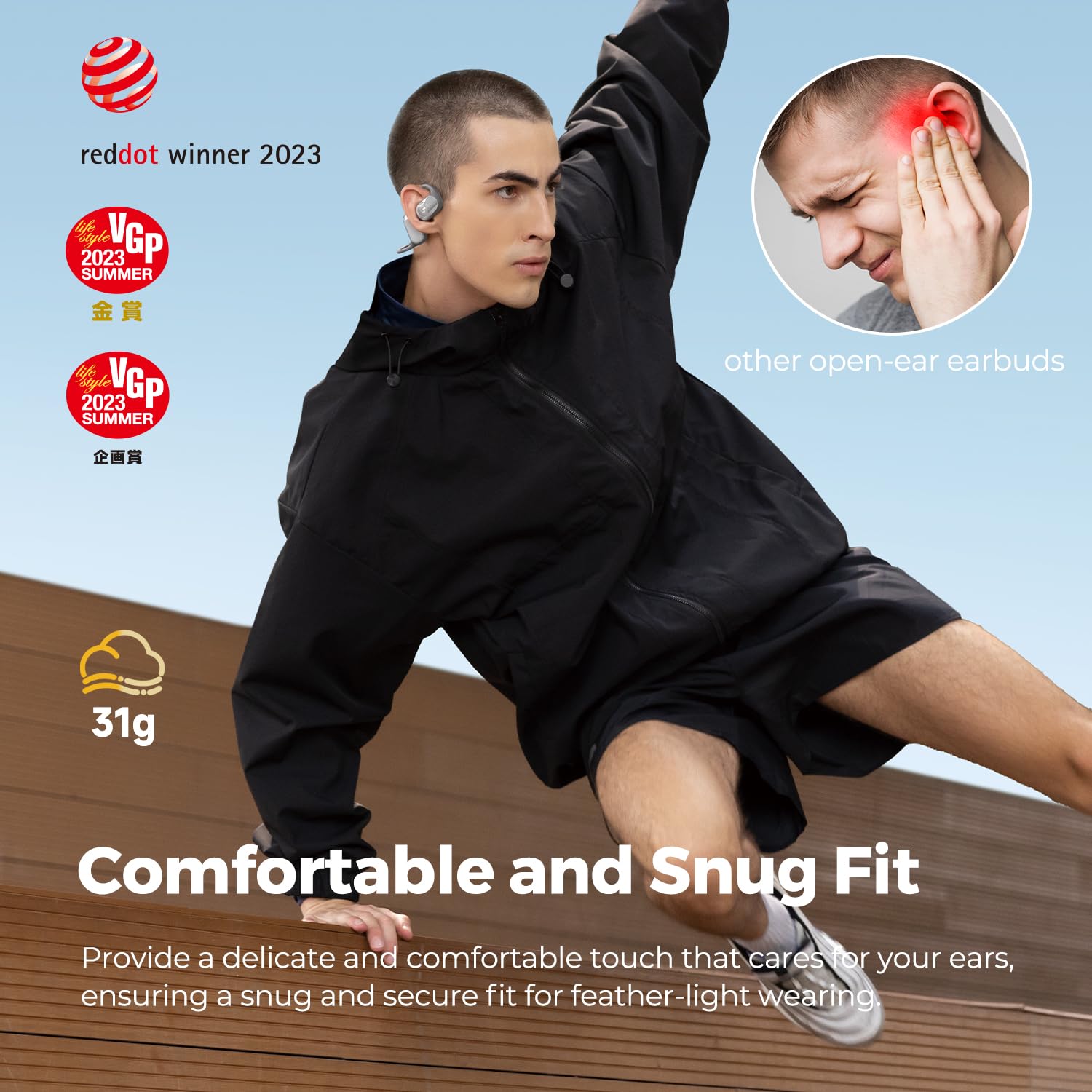 Foto 2 | Auriculares De Oído Abierto Soundpeats Runfree Inalámbricos Bluetooth 5.3 - Venta Internacional.