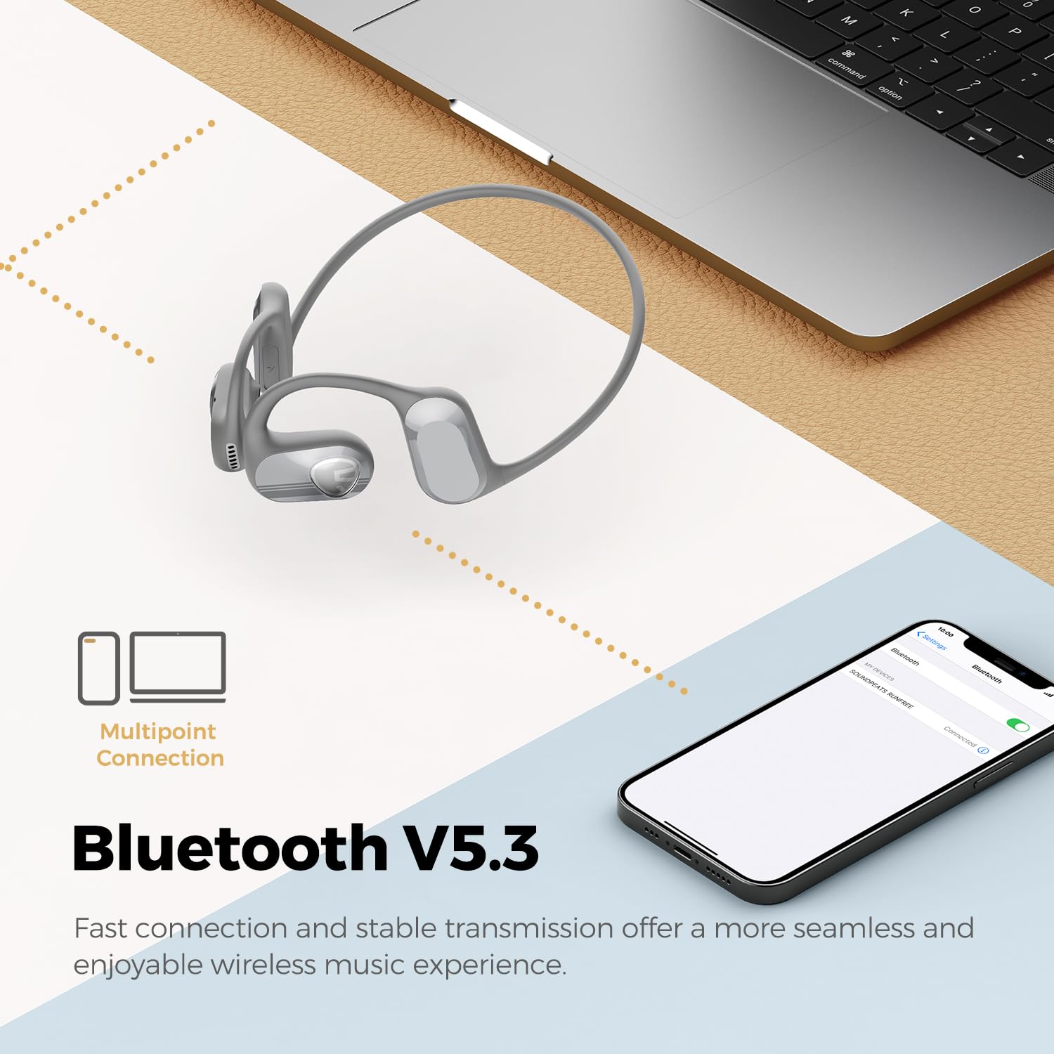 Foto 5 pulgar | Auriculares De Oído Abierto Soundpeats Runfree Inalámbricos Bluetooth 5.3 - Venta Internacional.
