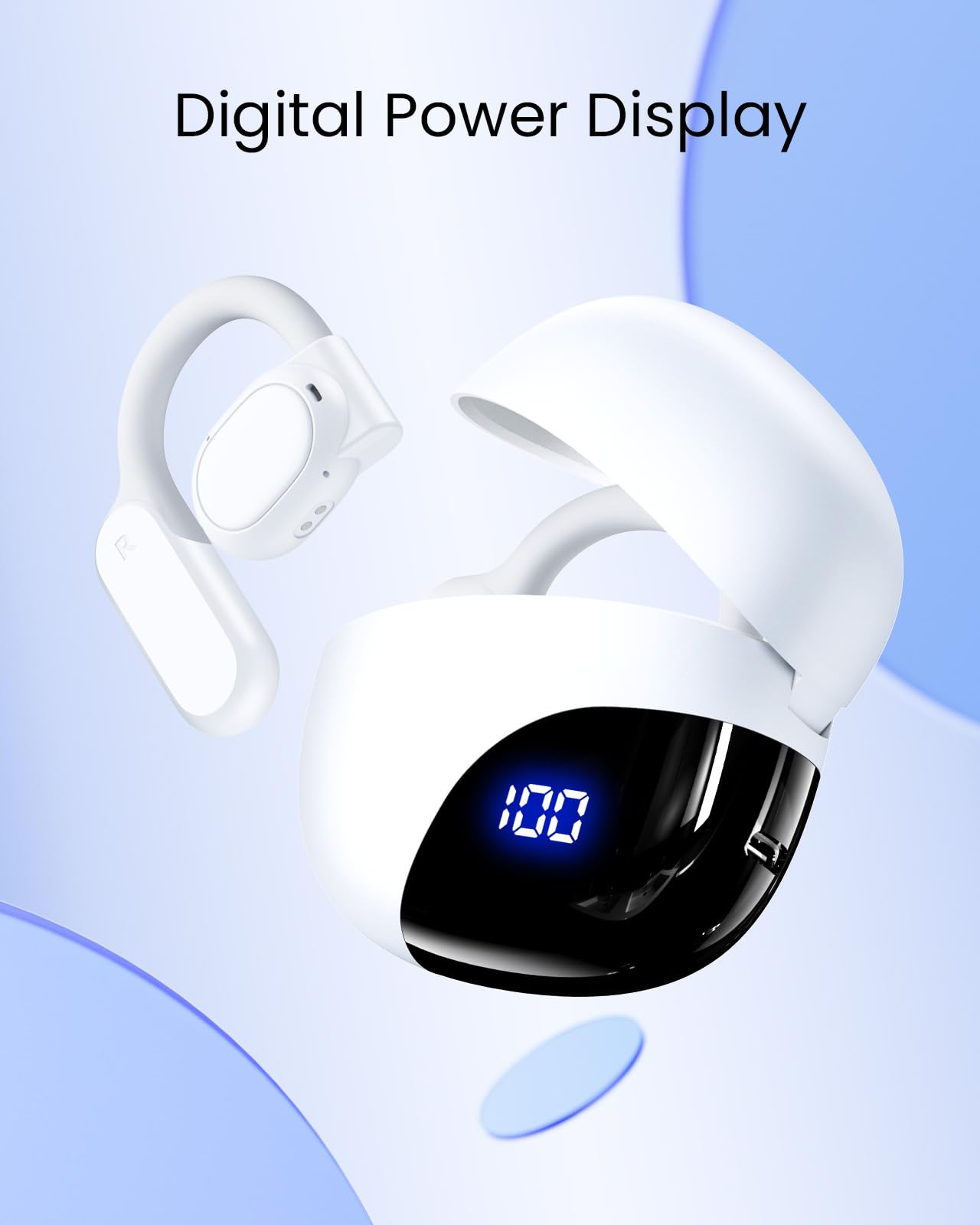 Foto 4 pulgar | Auriculares Bluetooth Tagry K08 Open Ear 80 Horas De Reproducción, Color Blanco - Venta Internacional.