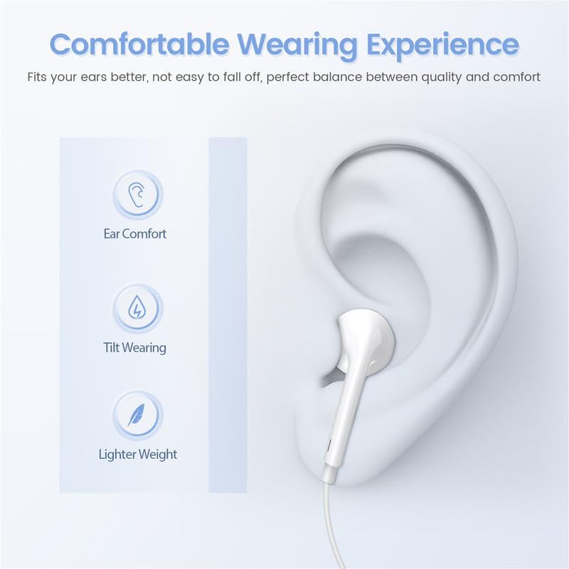 Foto 5 pulgar | Auriculares Corinth Con Certificación Apple Mfi Con Micrófono Para Iphone - Venta Internacional.