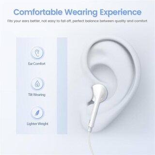 Foto 4 | Auriculares Corinth Con Certificación Apple Mfi Con Micrófono Para Iphone - Venta Internacional.