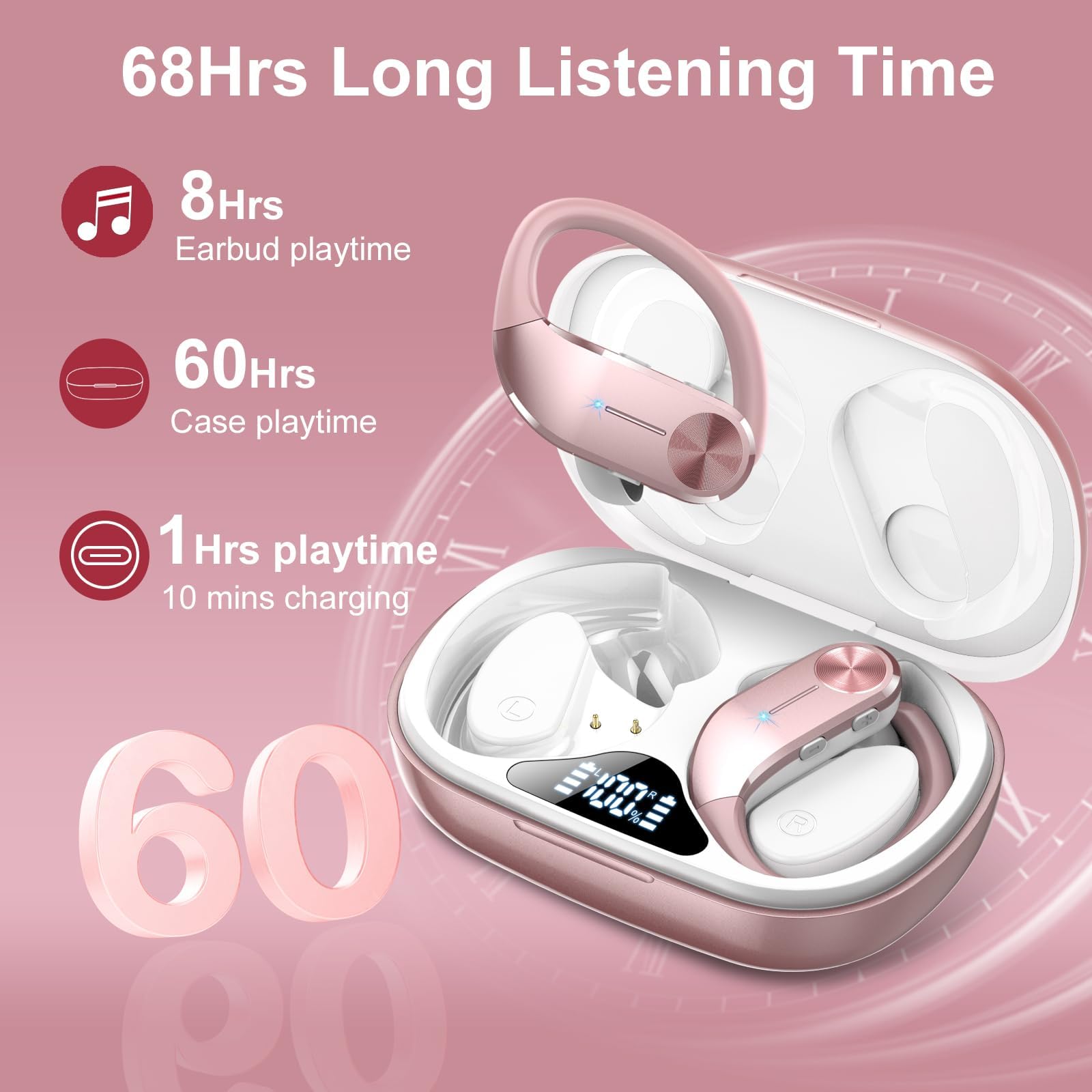 Foto 3 pulgar | Auriculares Inalámbricos Bluetooth Hadbleng Sports 2024 Con Pantalla Led - Venta Internacional.