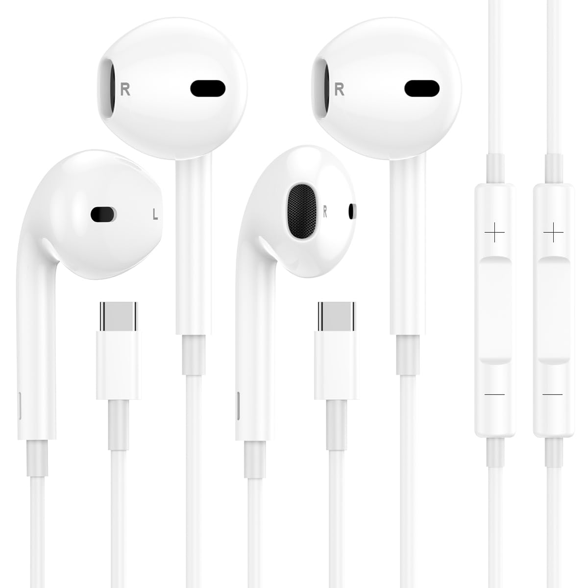 Auriculares Skycable Usb C Con Cancelación De Ruido Y Micrófono, Paquete De 2 - Venta Internacional.