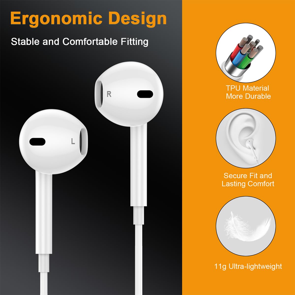 Foto 6 pulgar | Auriculares Skycable Usb C Con Cancelación De Ruido Y Micrófono, Paquete De 2 - Venta Internacional.