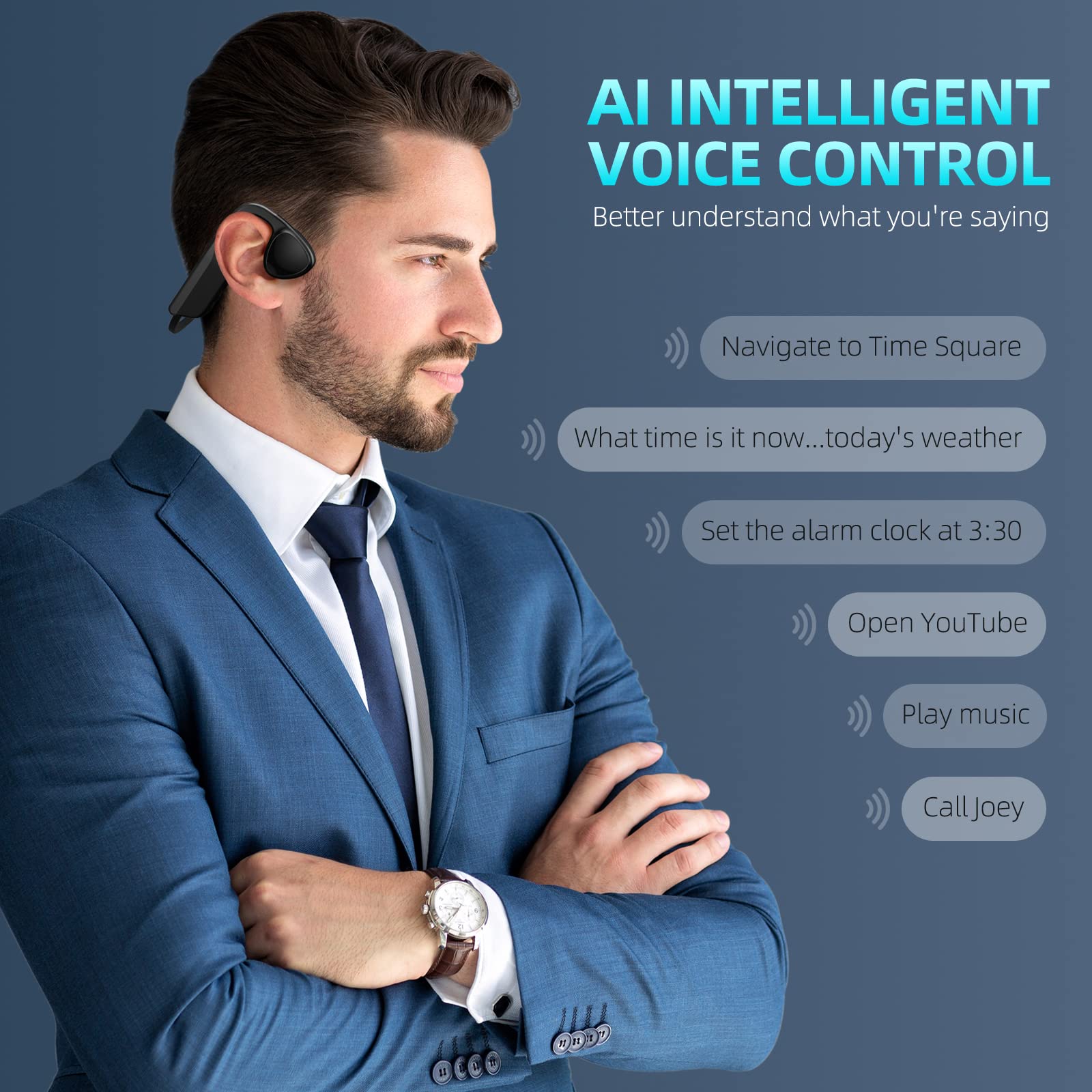 Foto 6 | Auriculares De Conducción Ósea Chensive Wireless Bluethooth 5.3 - Venta Internacional.