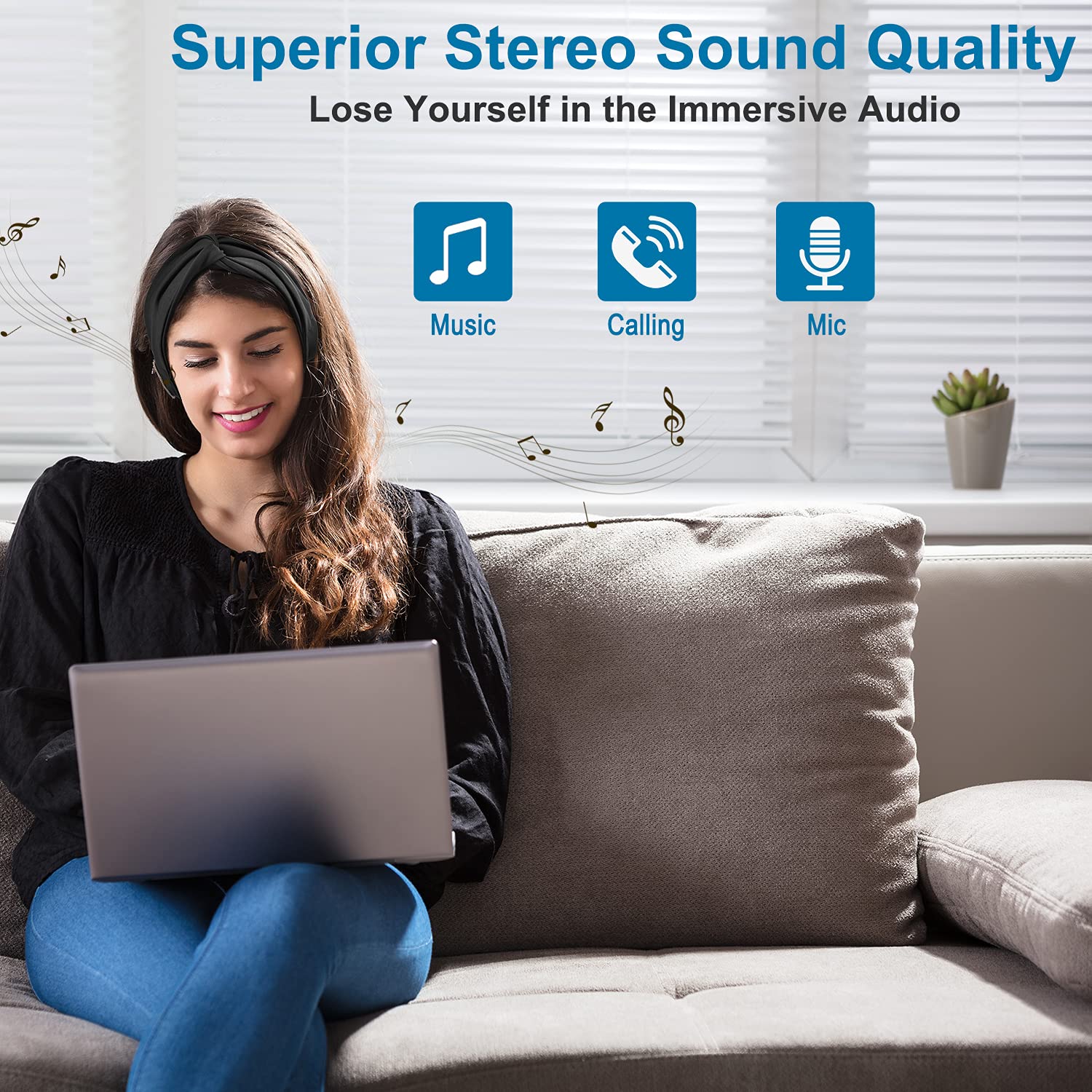 Foto 3 pulgar | Auriculares Bluetooth Con Diadema Bulypazy Para Mujer, Color Negro - Venta Internacional.