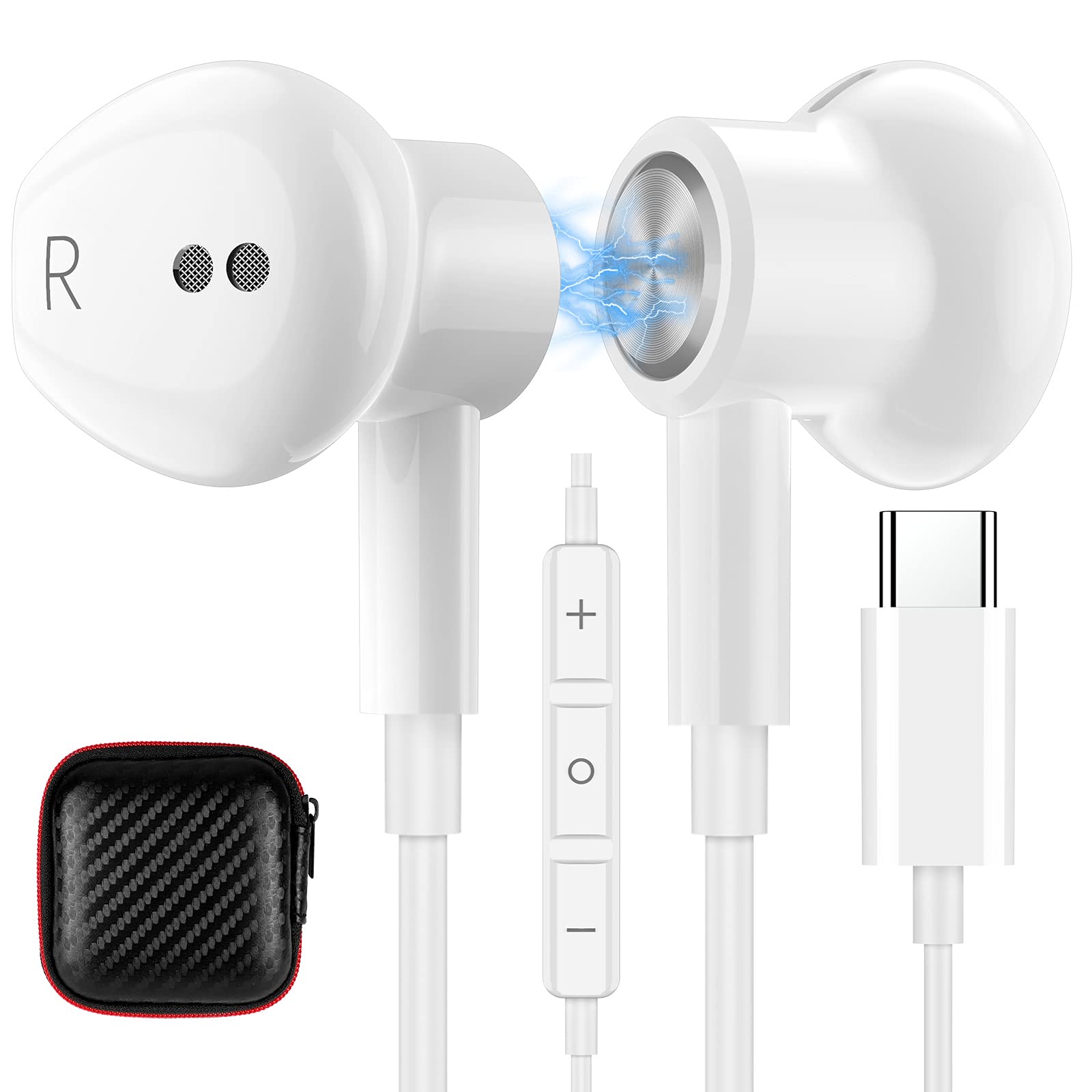 Auriculares Usb C Titacute Para Iphone 15 Pro Max Galaxy S23 - Venta Internacional.