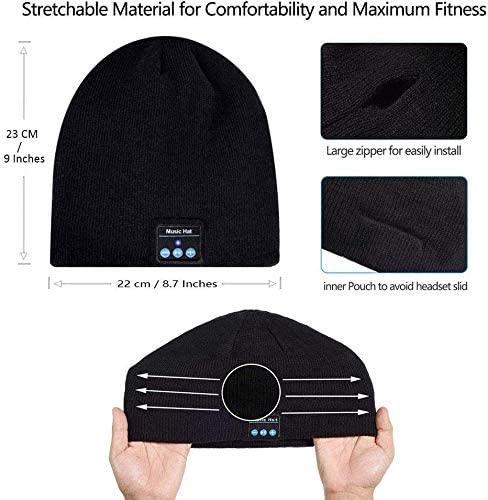 Foto 4 pulgar | Gorra Bluetooth Beanie Zruhig De Punto Estéreo Para Música V5.0, Color Blanco - Venta Internacional.