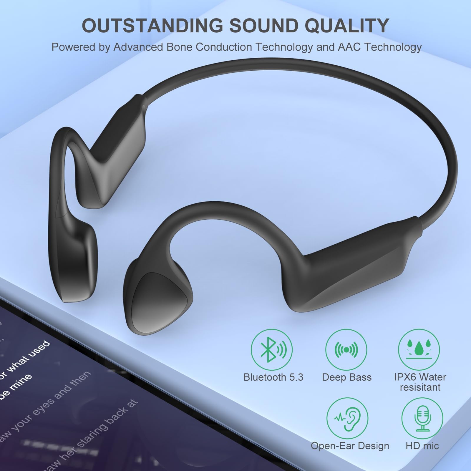 Foto 5 pulgar | Auriculares De Conducción Ósea Qaekie Q10 Bluetooth 5.3 12 Horas - Venta Internacional.