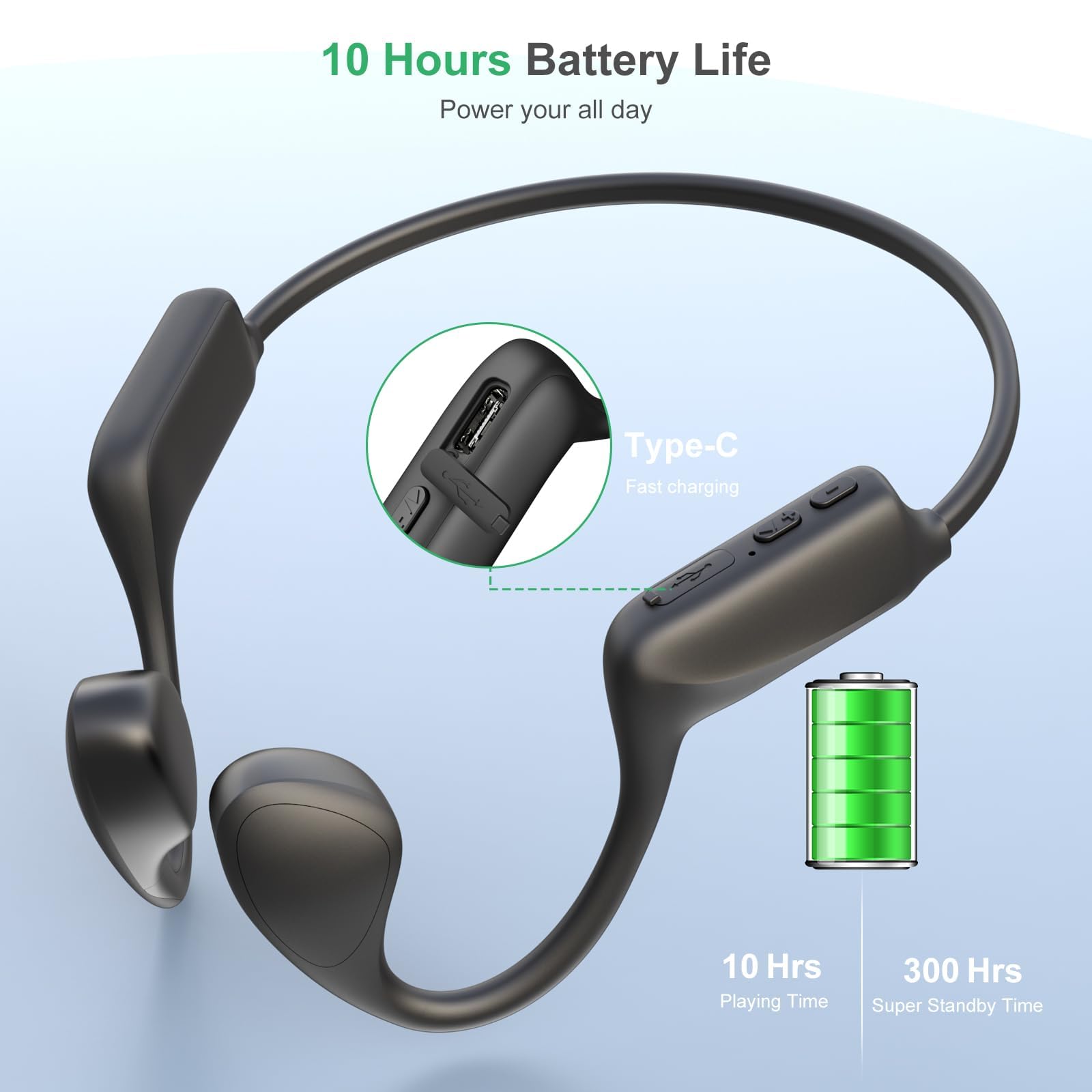 Foto 7 pulgar | Auriculares De Conducción Ósea Qaekie Q10 Bluetooth 5.3 12 Horas - Venta Internacional.