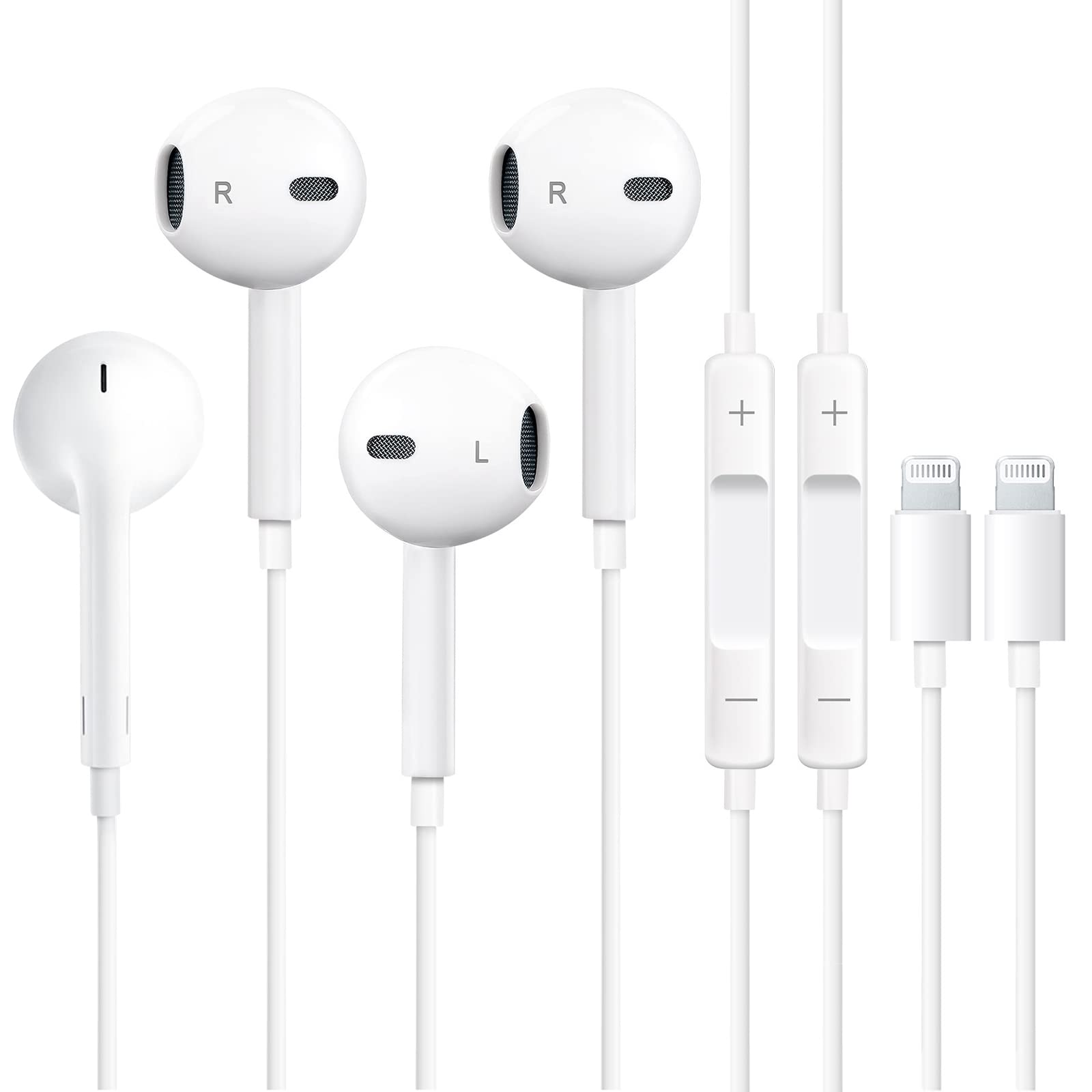 Auriculares Eashion Apple Mfi Certificados Con Micrófono Y Volumen C - Venta Internacional.