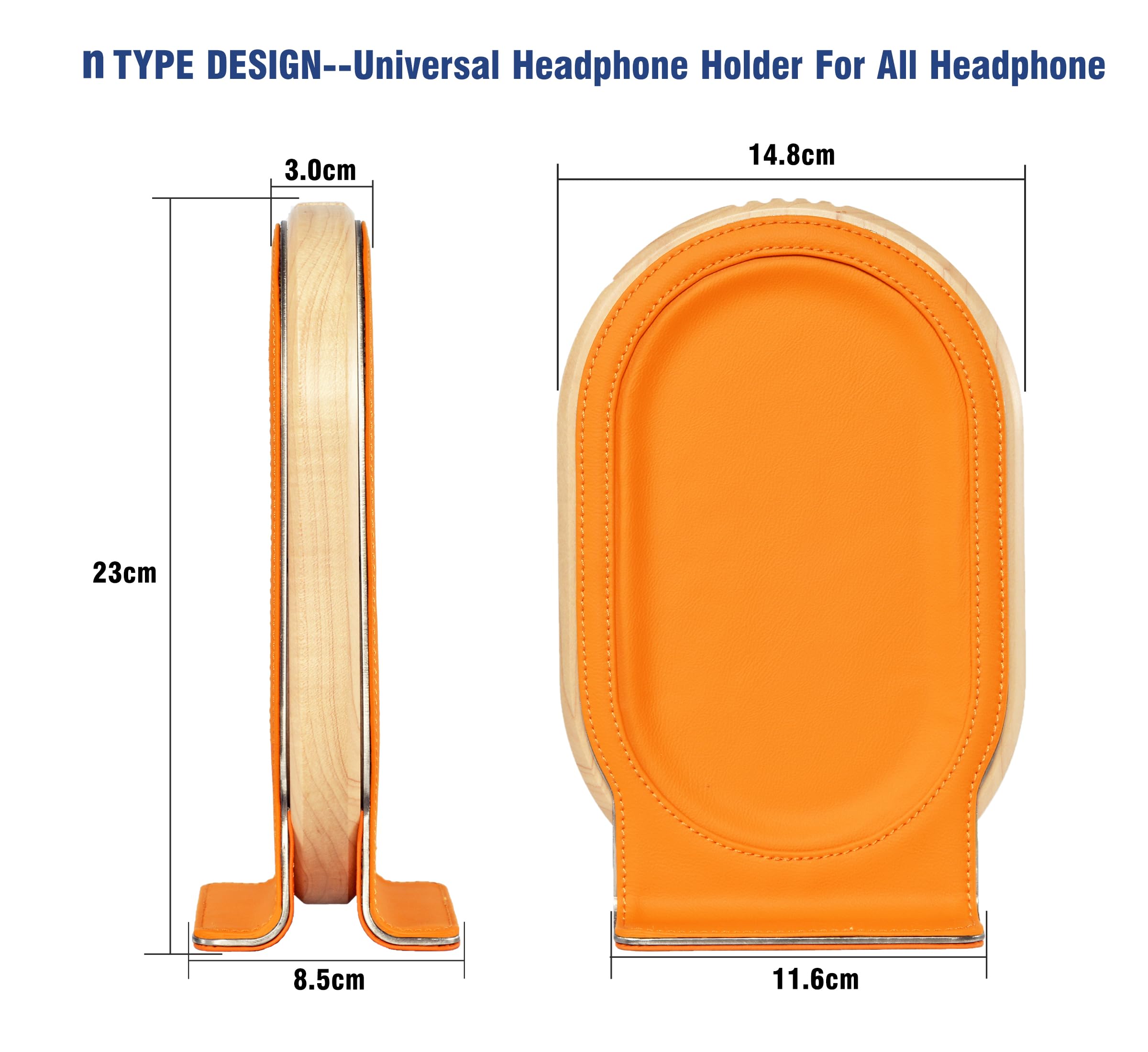 Foto 5 pulgar | Soporte Para Auriculares Samdi De Madera De Arce Naranja Para Auriculares Para Juegos - Venta Internacional.