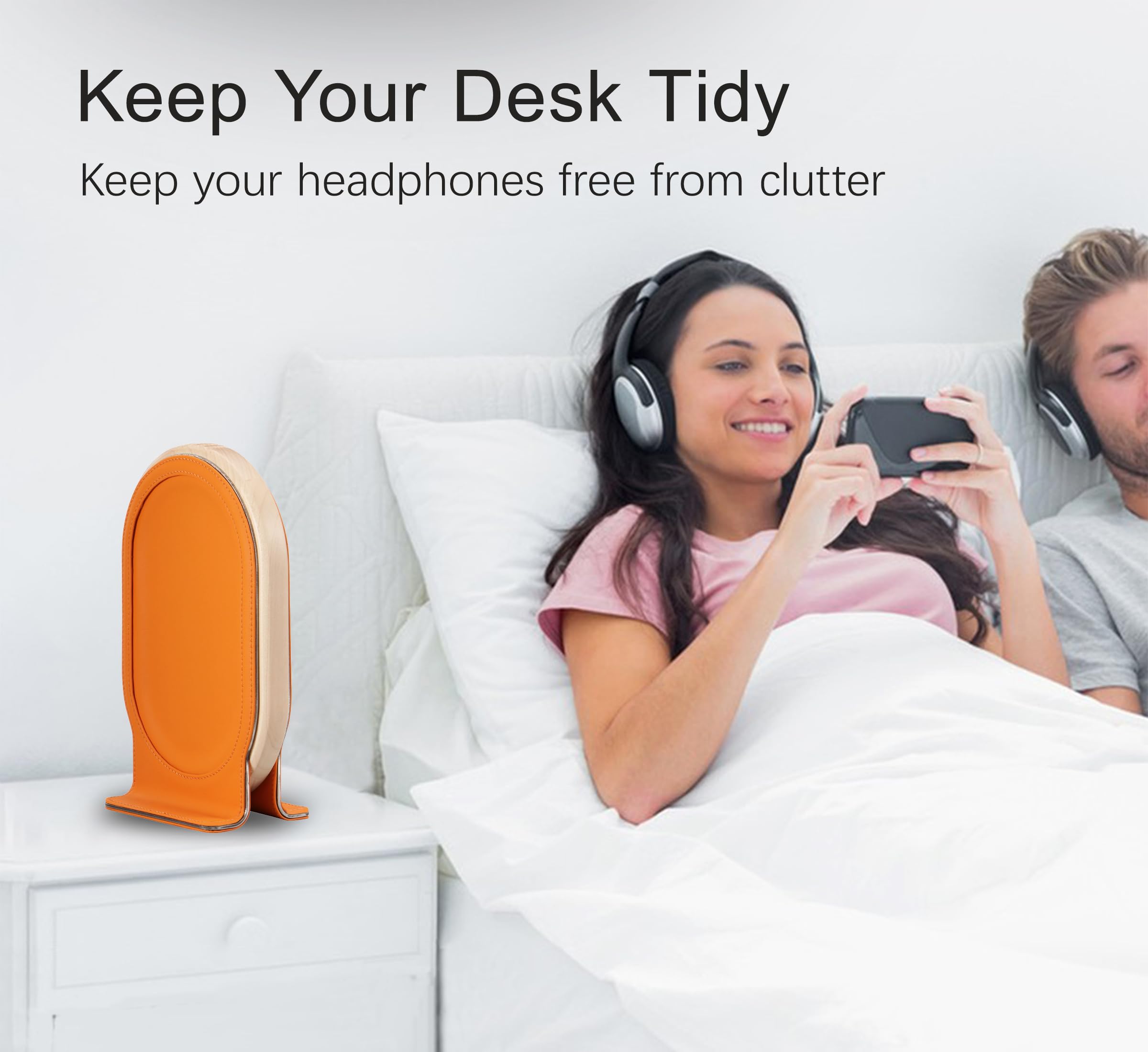 Foto 8 pulgar | Soporte Para Auriculares Samdi De Madera De Arce Naranja Para Auriculares Para Juegos - Venta Internacional.