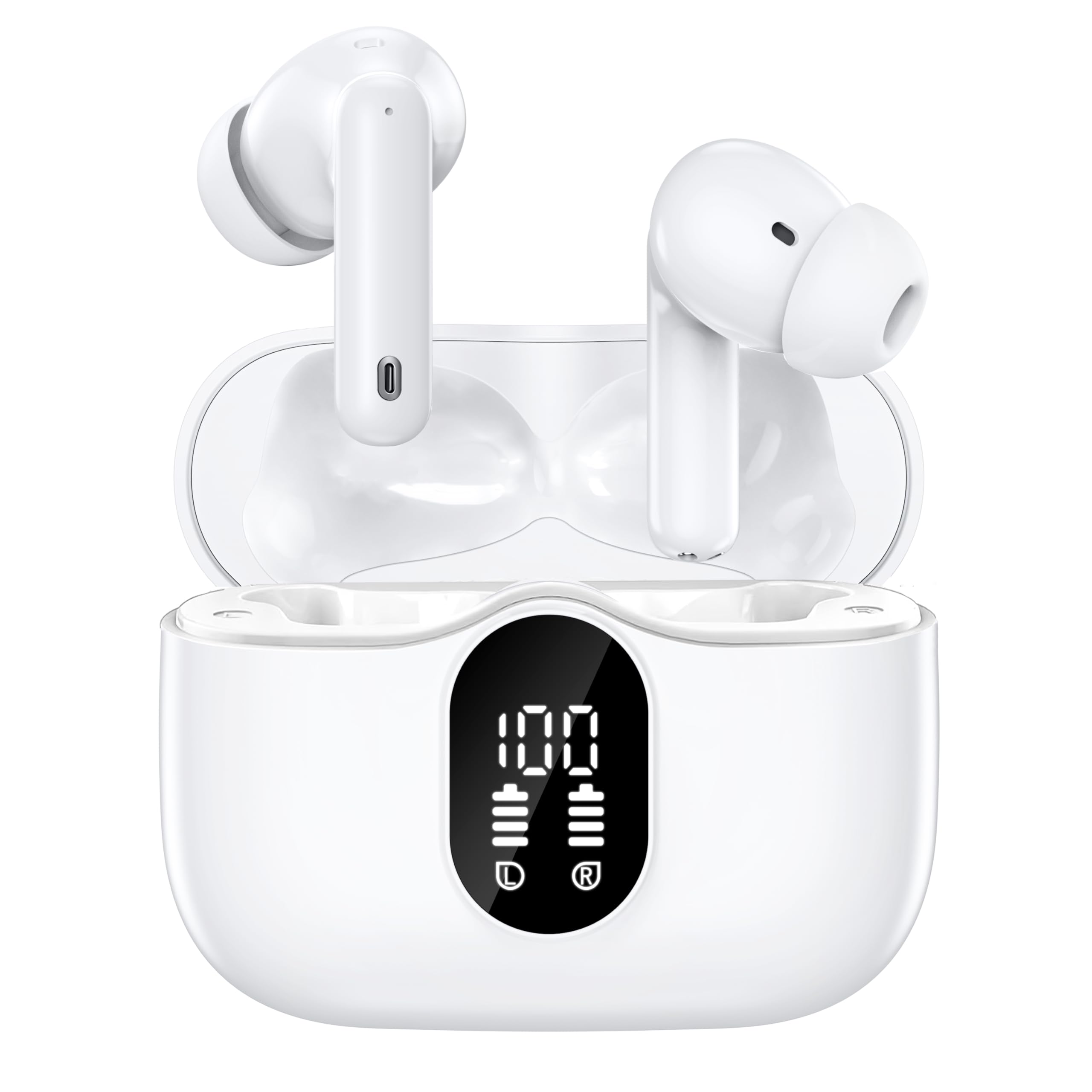 Auriculares Inalámbricos Bluetooth 5.3 Hisoos Hi-fi Estéreo Blancos - Venta Internacional.