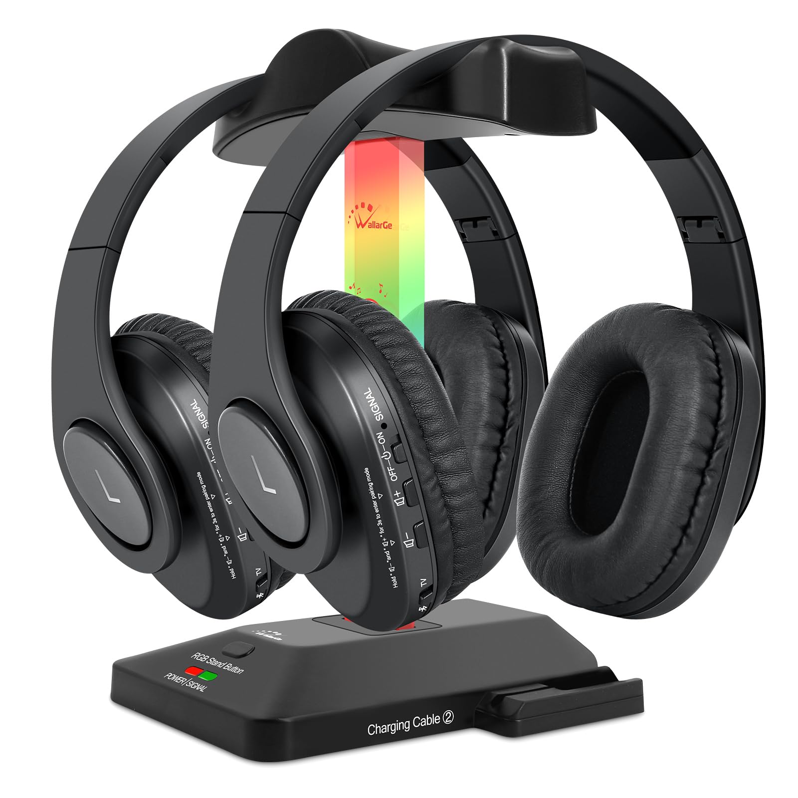 Foto 2 pulgar | Auriculares Inalámbricos Wallarge Dual Para Ver La Televisión Con Transmisor - Venta Internacional.